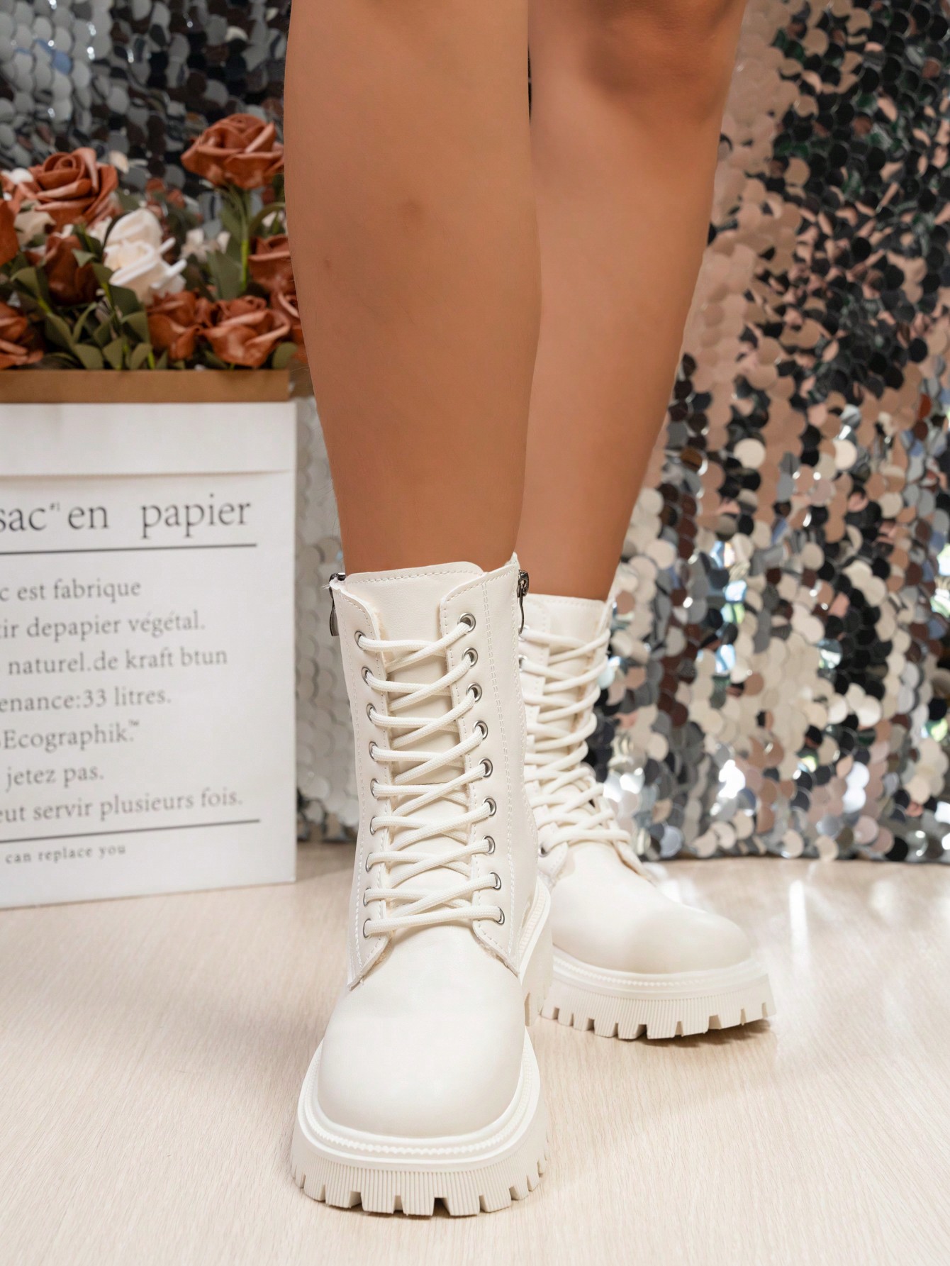 In Beige Women Fashion Boots