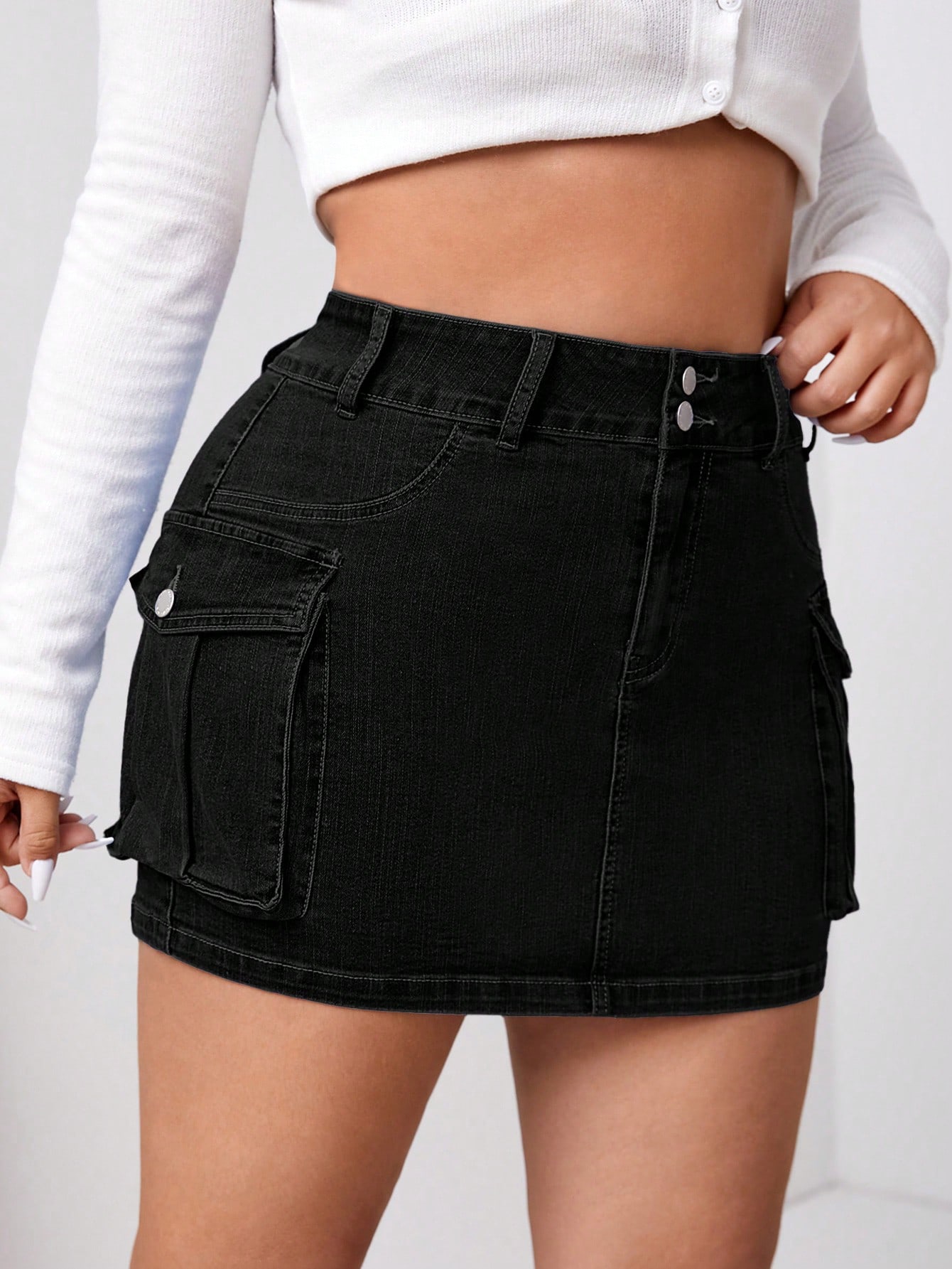 Plus Size Denim Skirts