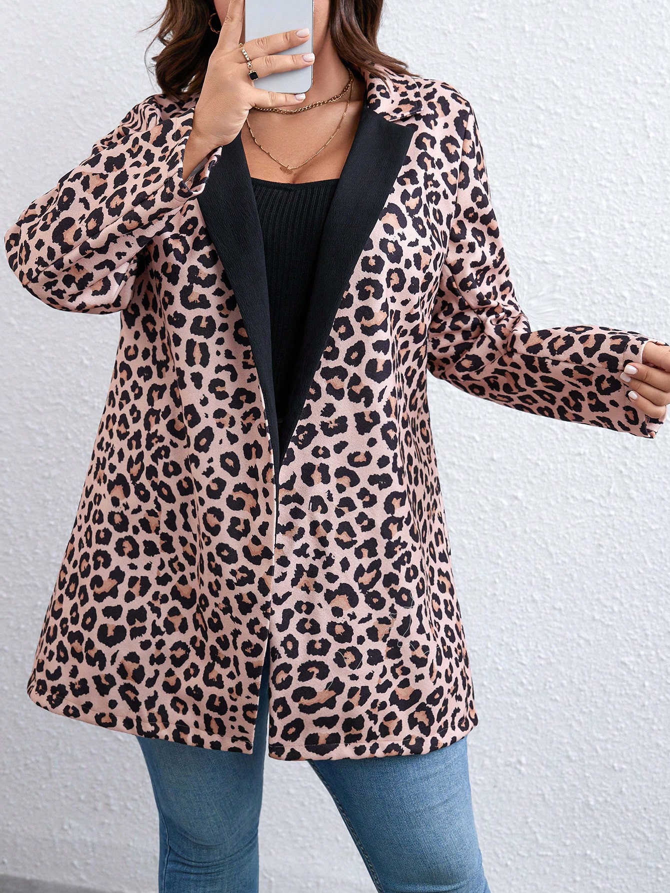 In Long Sleeve Plus Size Overcoats