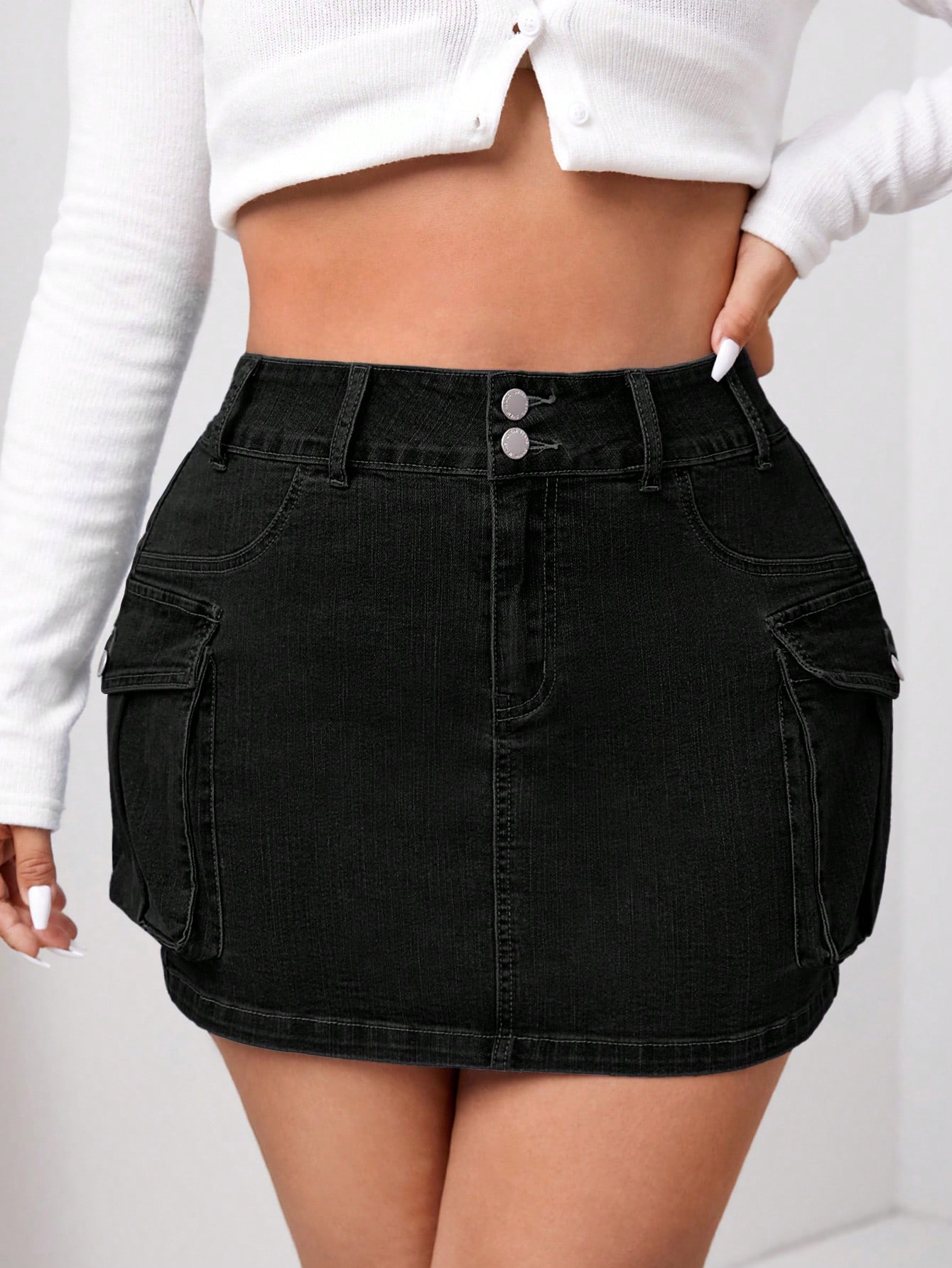 Plus Size Denim Skirts