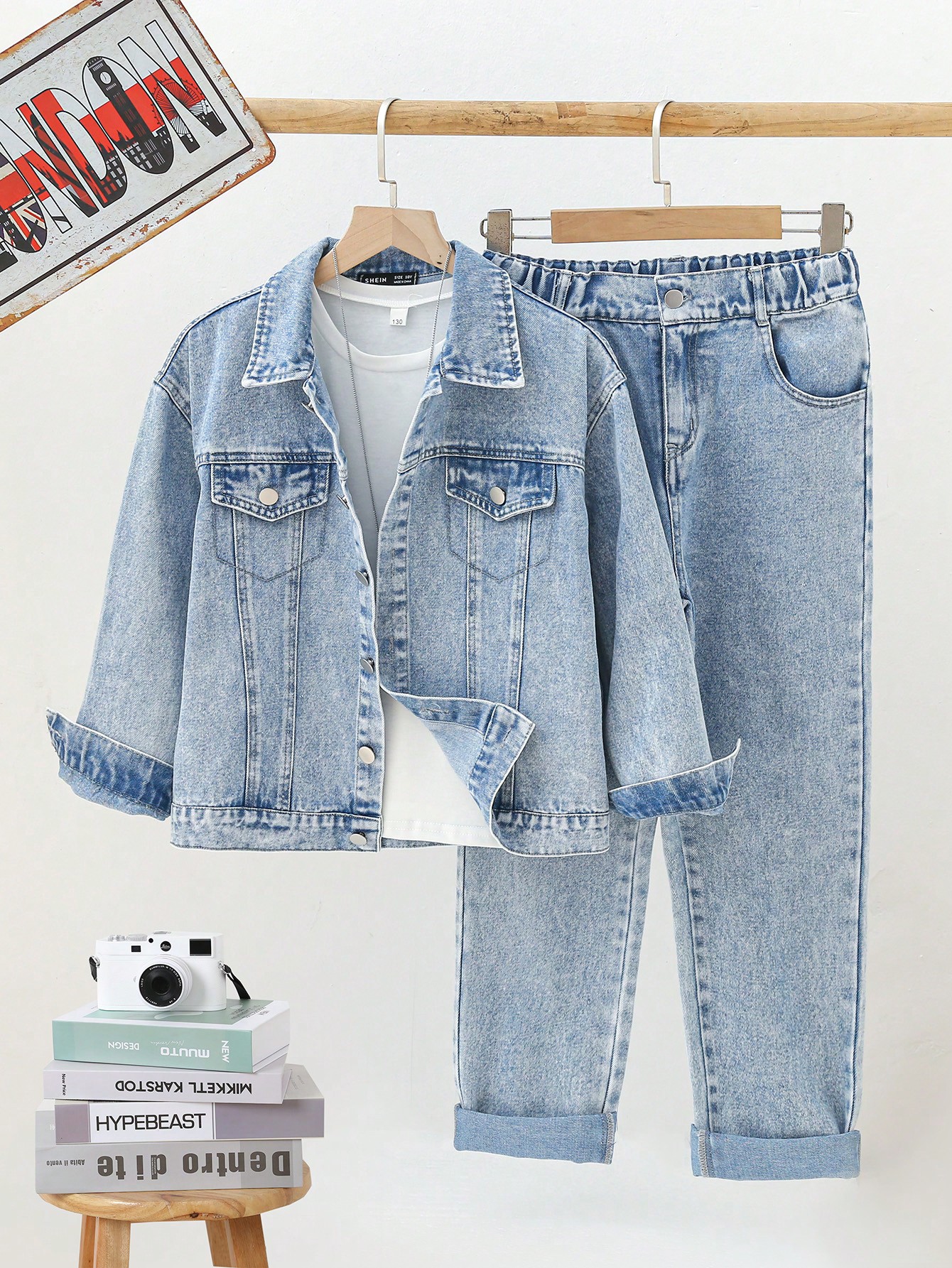 Tween Boys Denim Two-piece Outfits