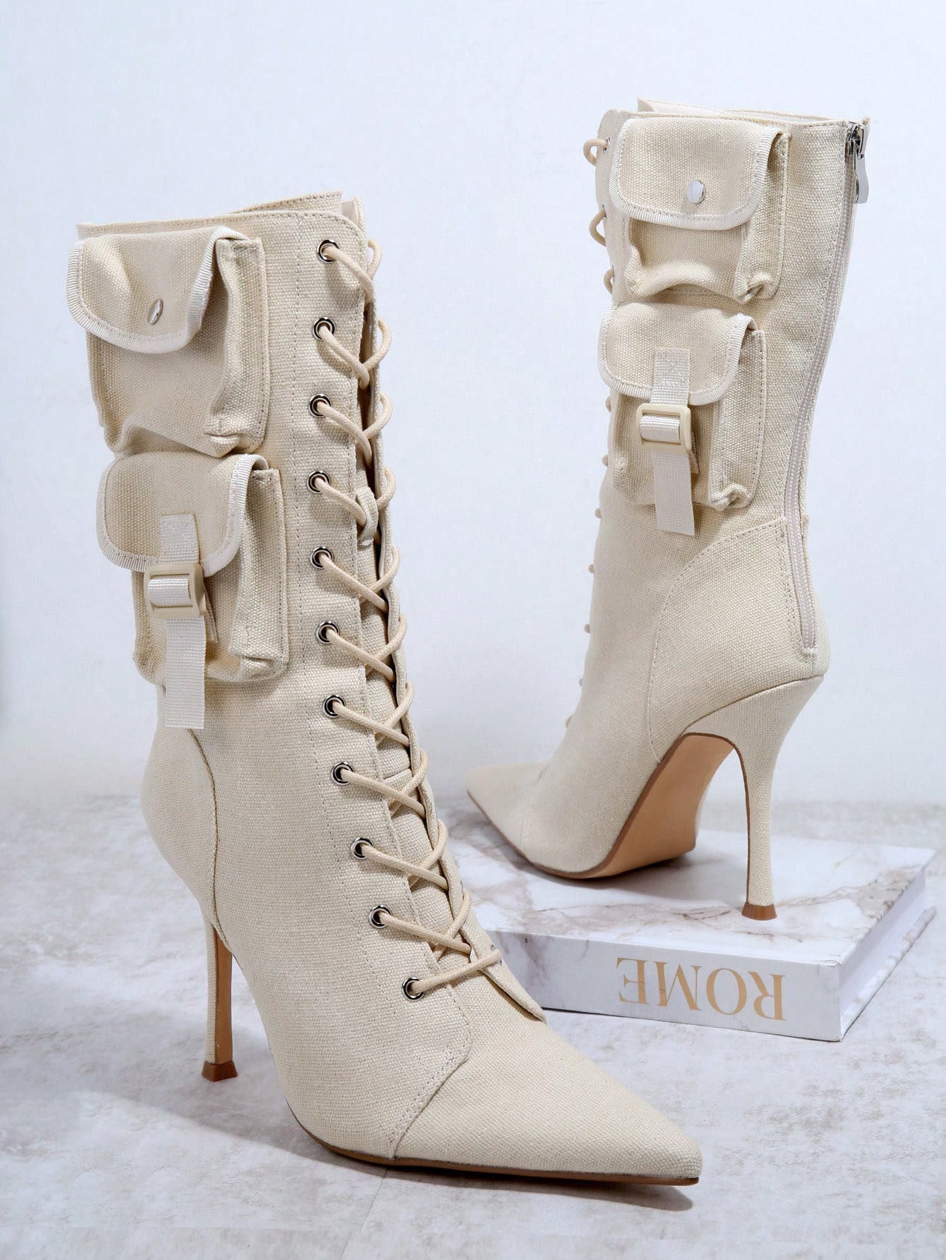 In Beige Women Fashion Boots