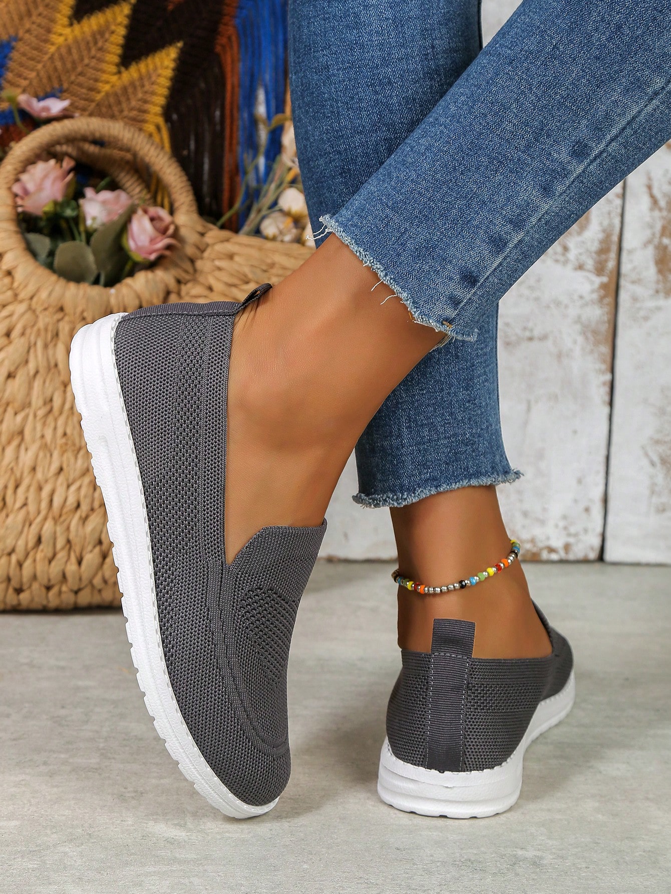 In Dark Grey Women Shoes