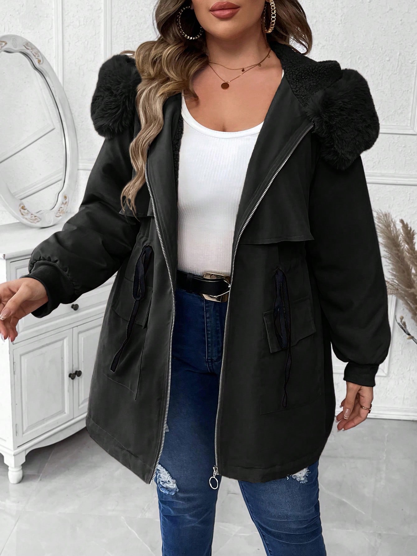 In Casual Plus Size Winter Coats