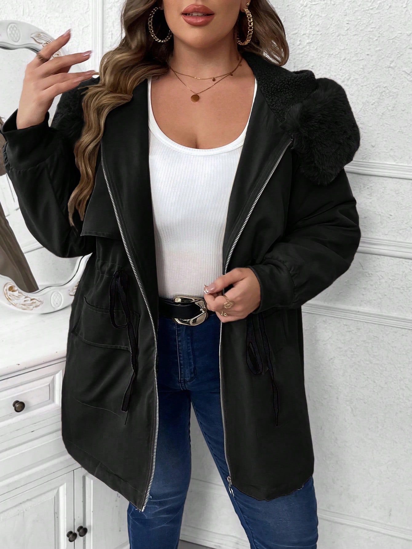 In Casual Plus Size Winter Coats