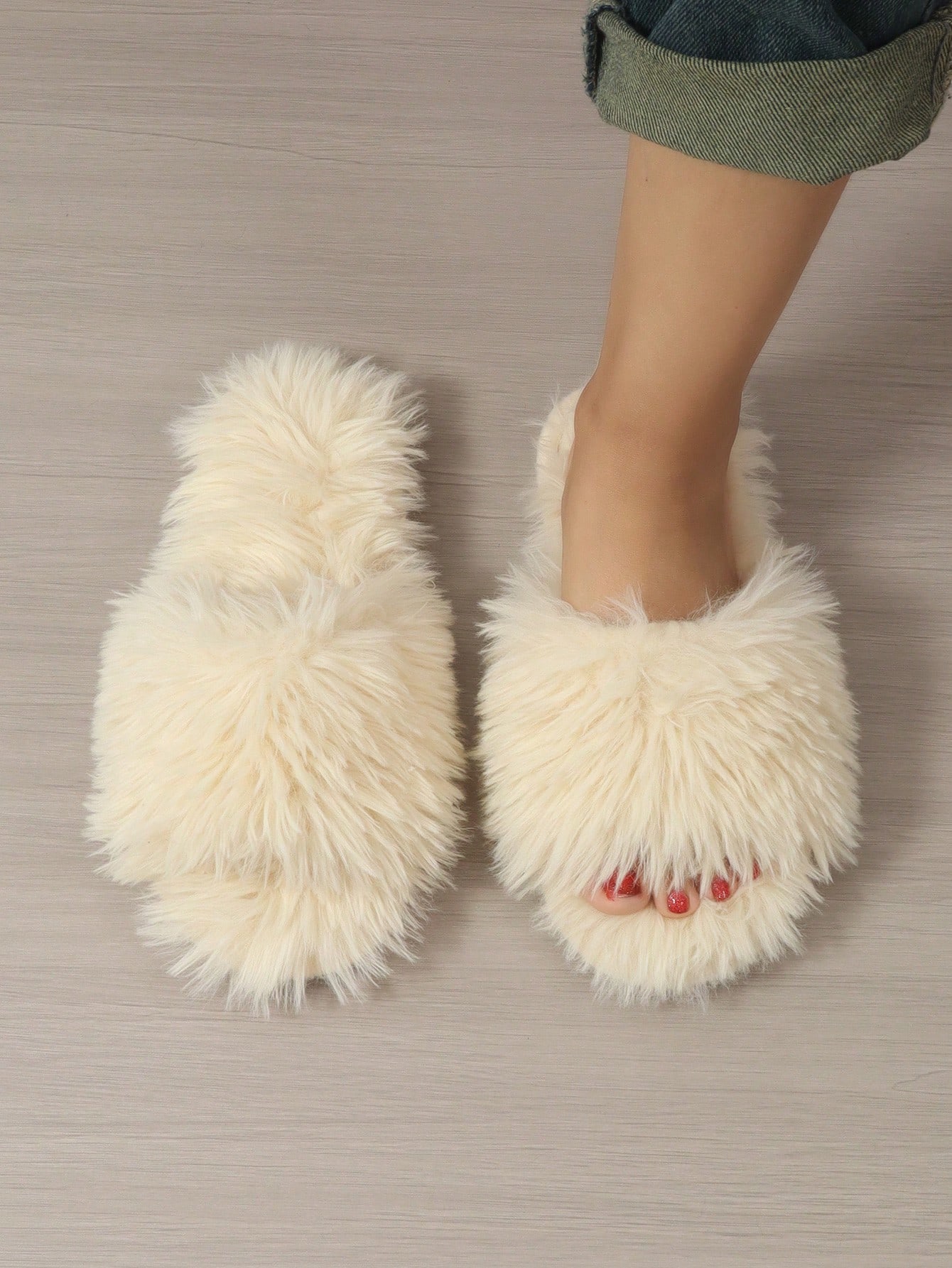 In Beige Women Home Slippers