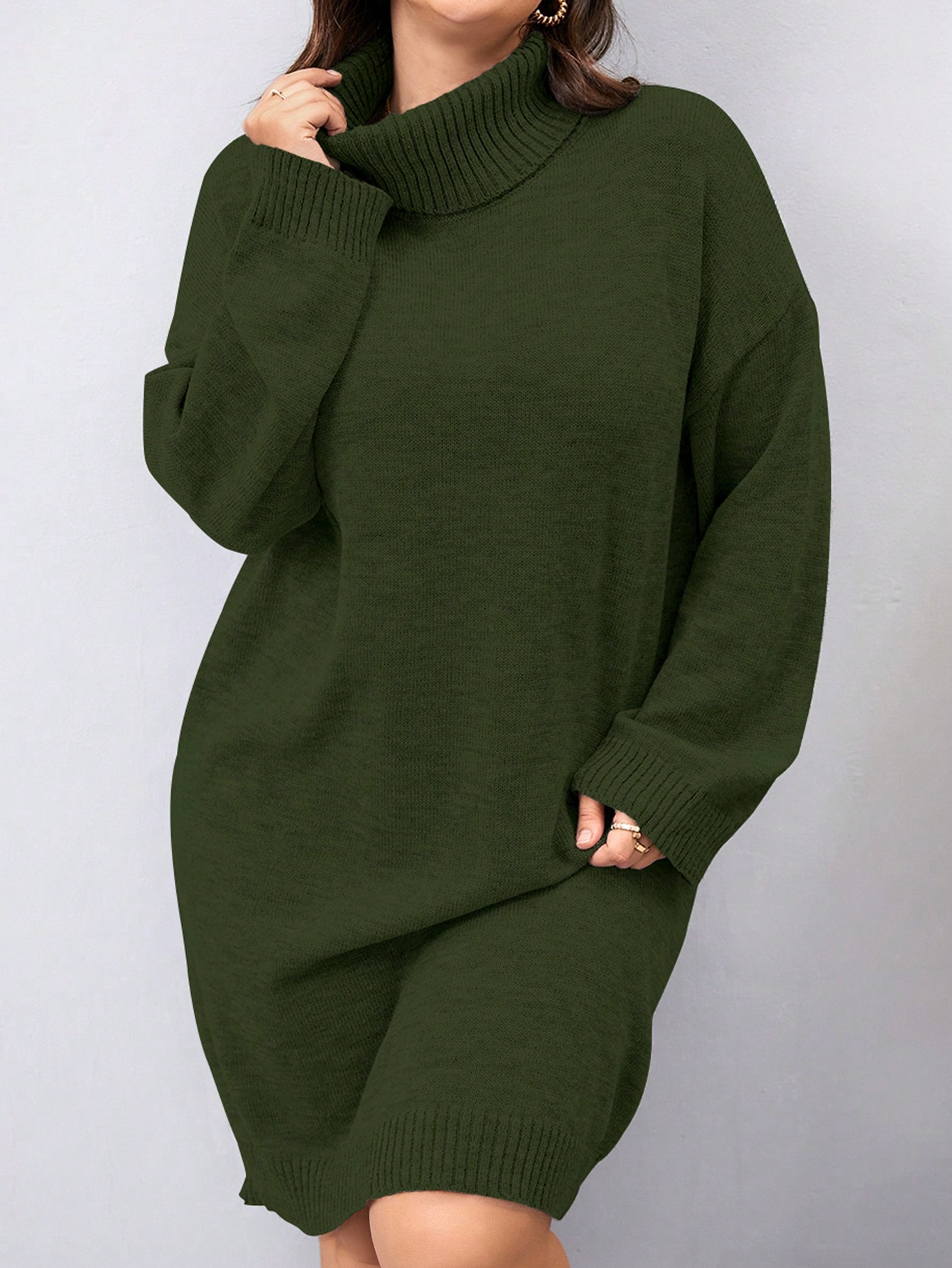 In Casual Plus Size Sweater Dresses