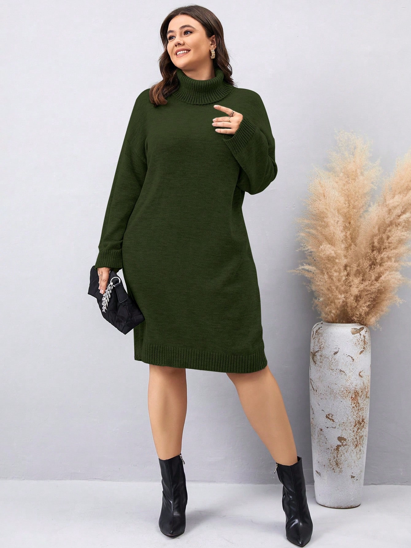 In Casual Plus Size Sweater Dresses