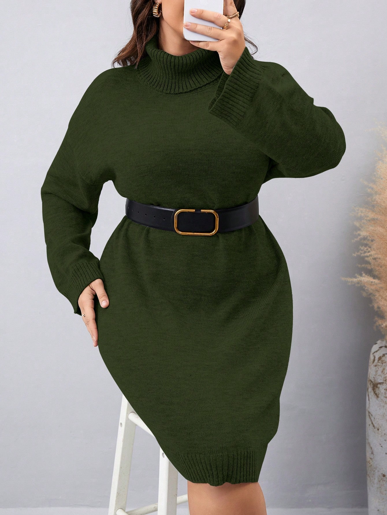 In Casual Plus Size Sweater Dresses