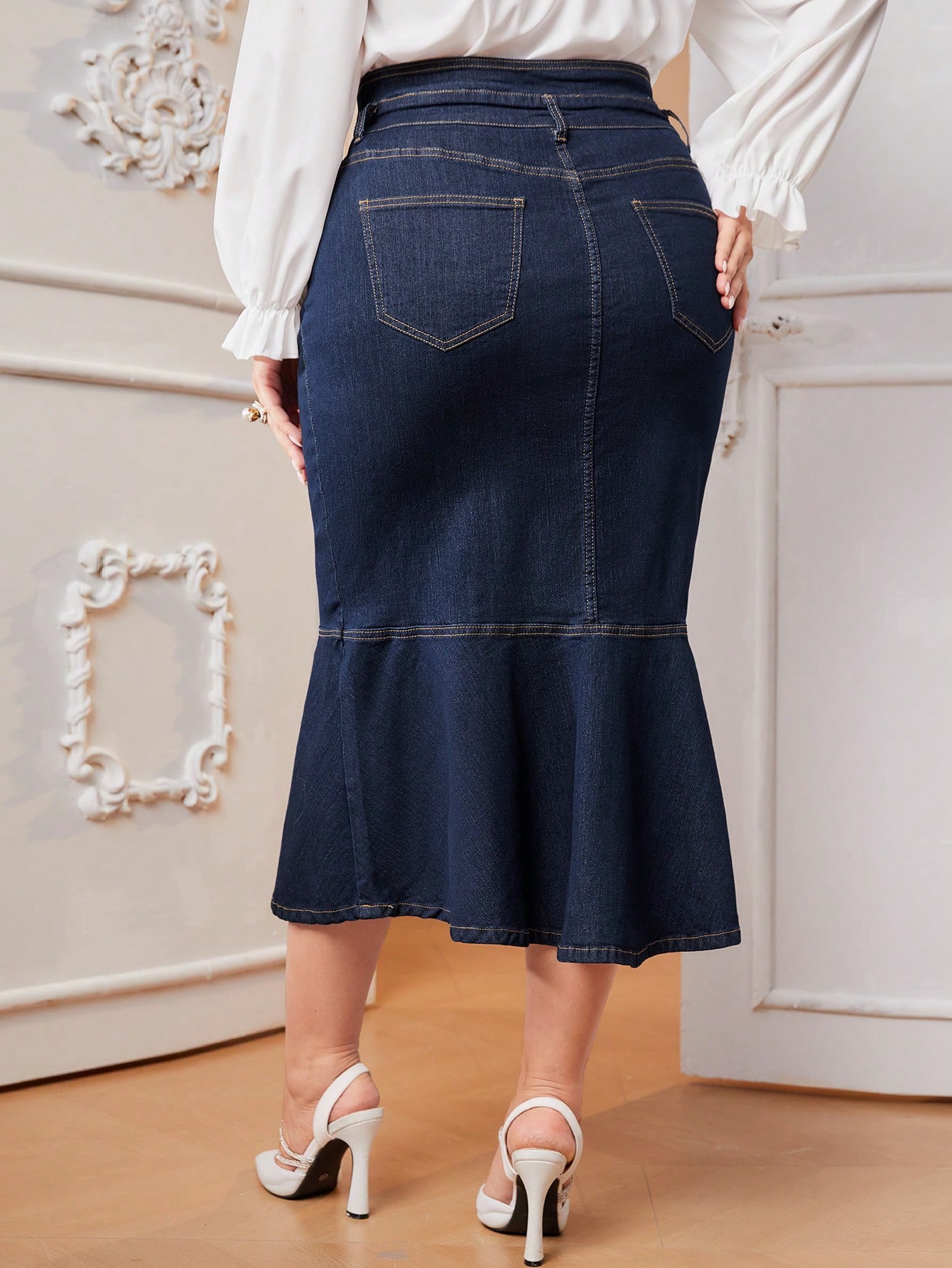 Plus Size Denim Skirts