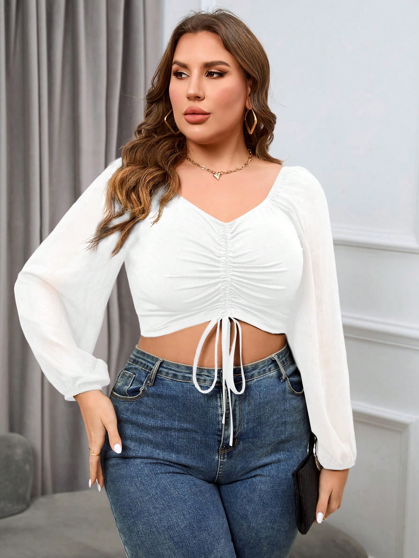 In Casual Plus Size Women Tops