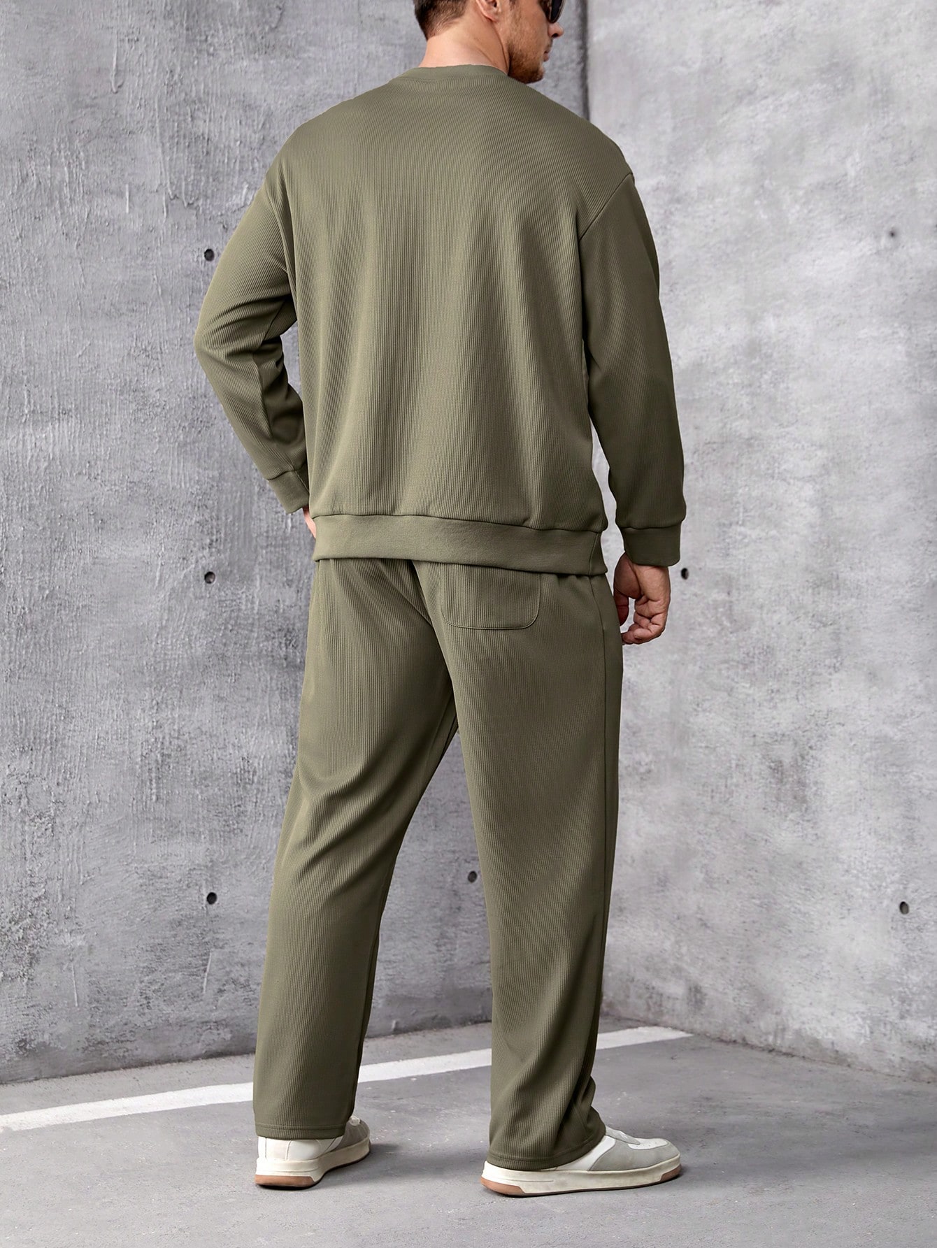 Men Plus Size Hoodie & Sweatshirt Co-ords