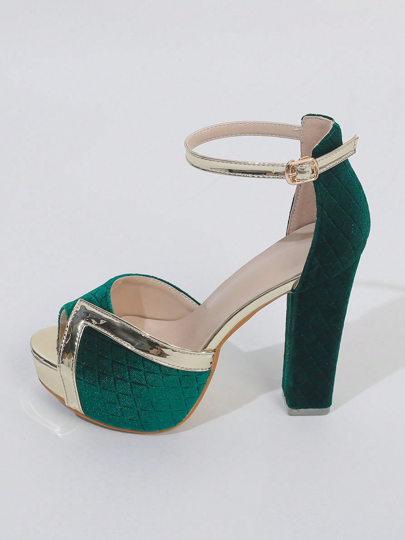 In Dark Green Women Shoes