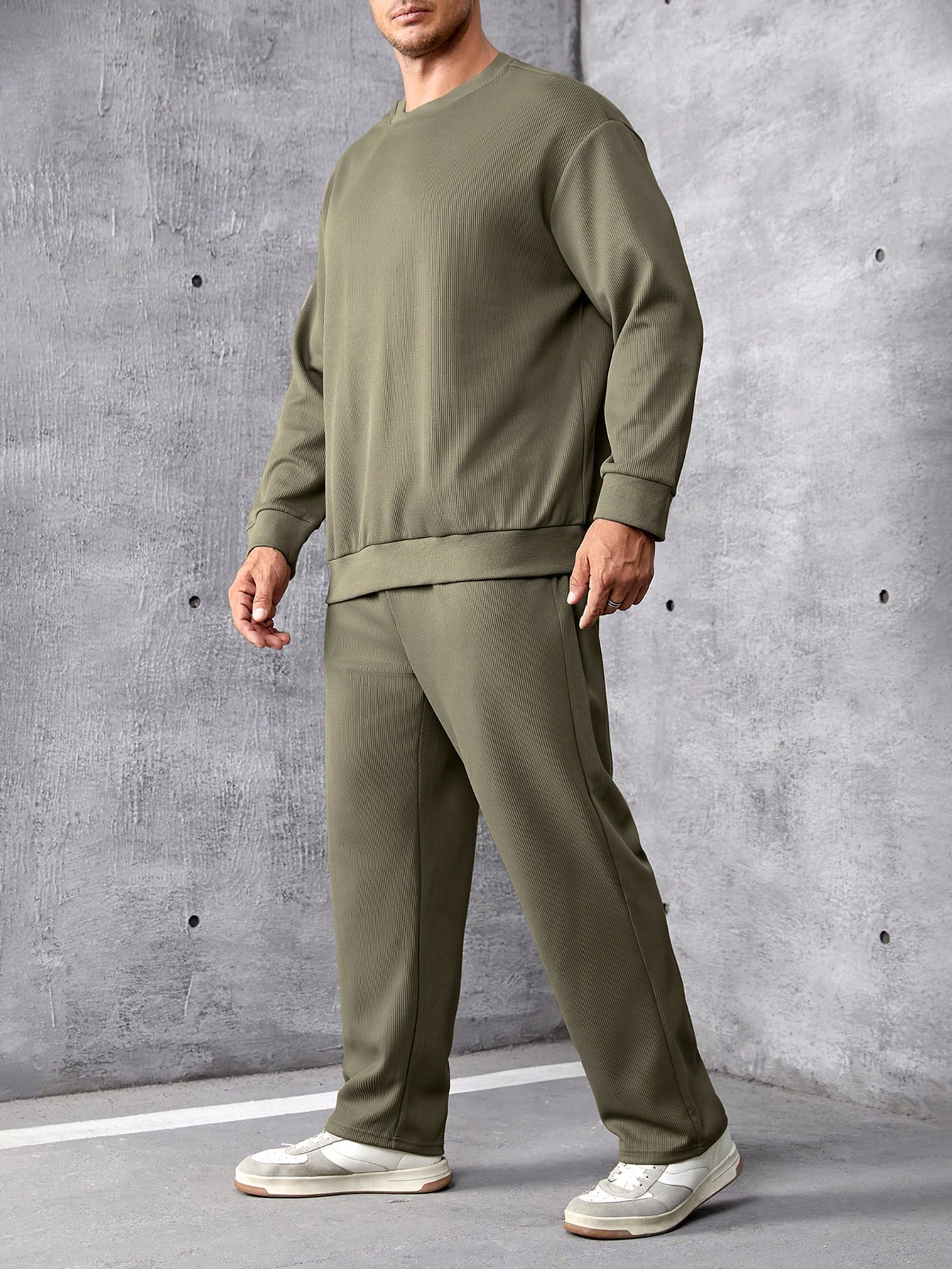 Men Plus Size Hoodie & Sweatshirt Co-ords