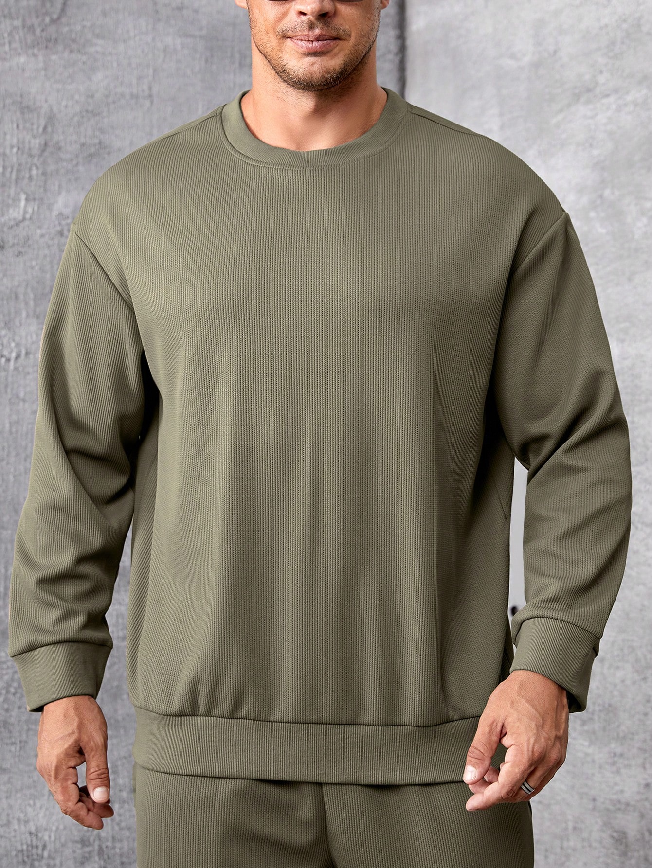 Men Plus Size Hoodie & Sweatshirt Co-ords