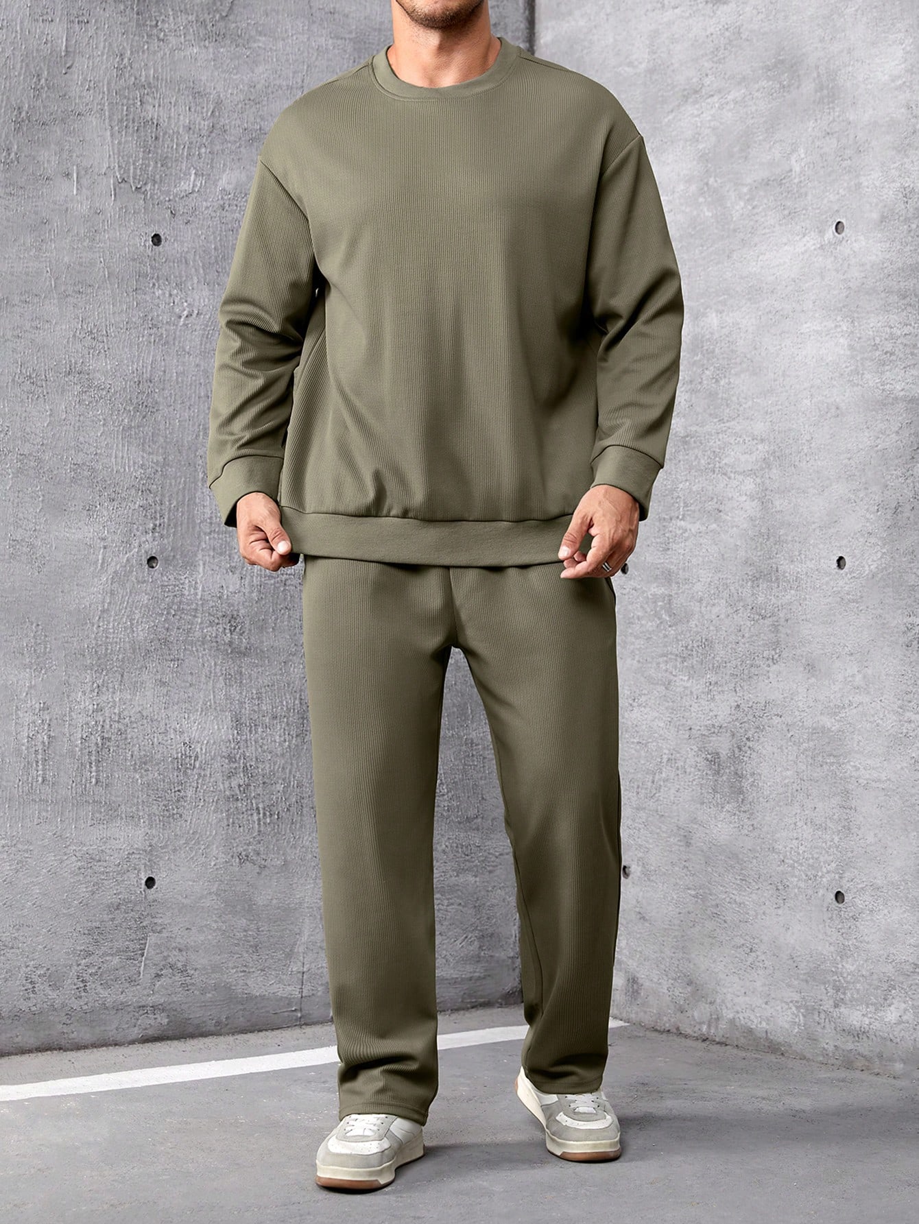 Men Plus Size Hoodie & Sweatshirt Co-ords