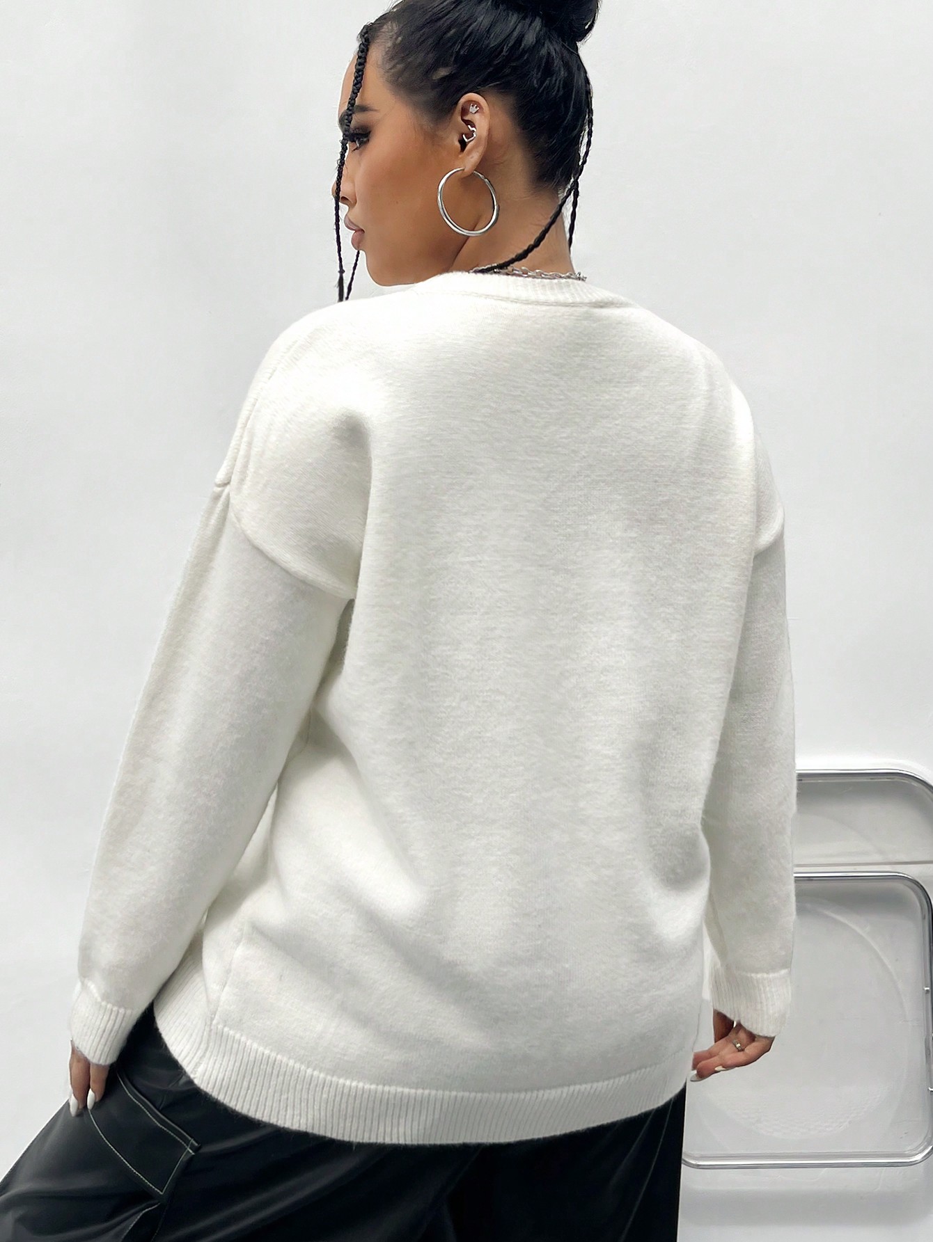 In White Plus Size Sweaters