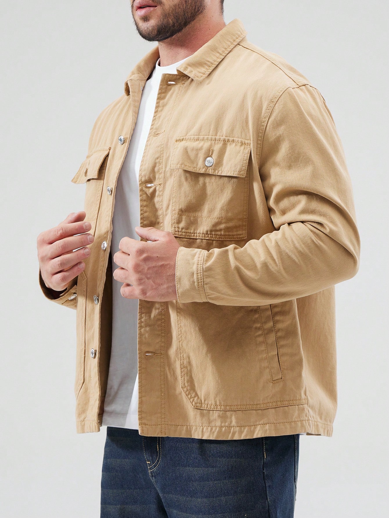 Men Plus Size Denim Jackets