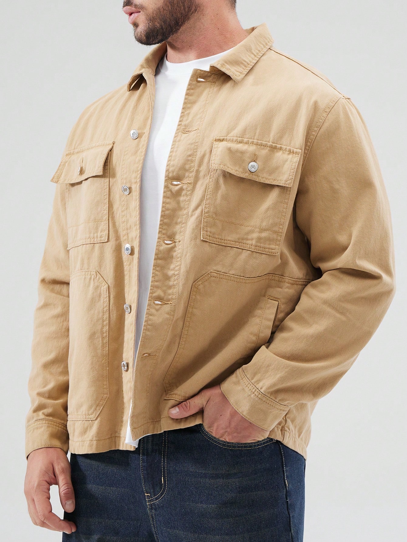 Men Plus Size Denim Jackets