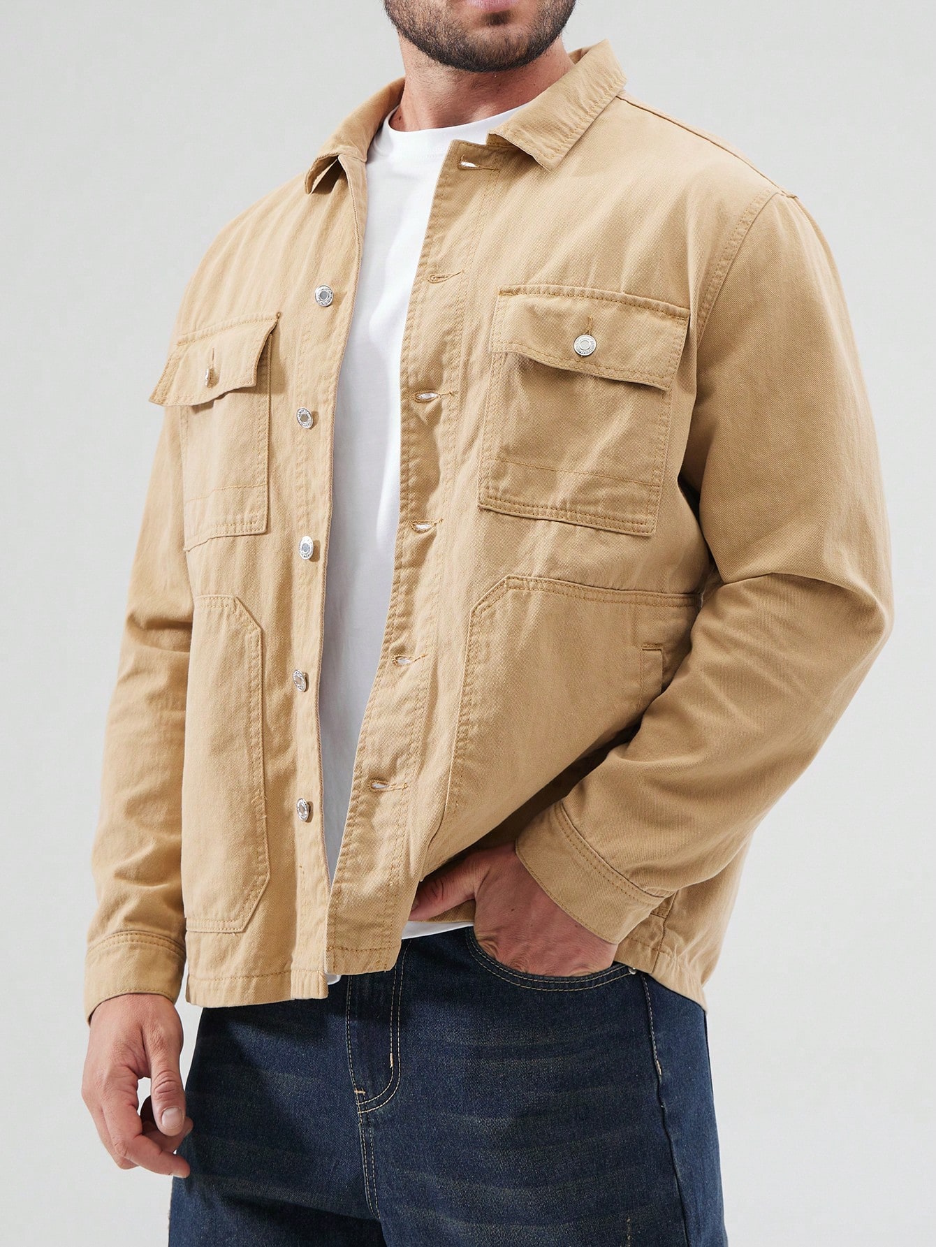 Men Plus Size Denim Jackets