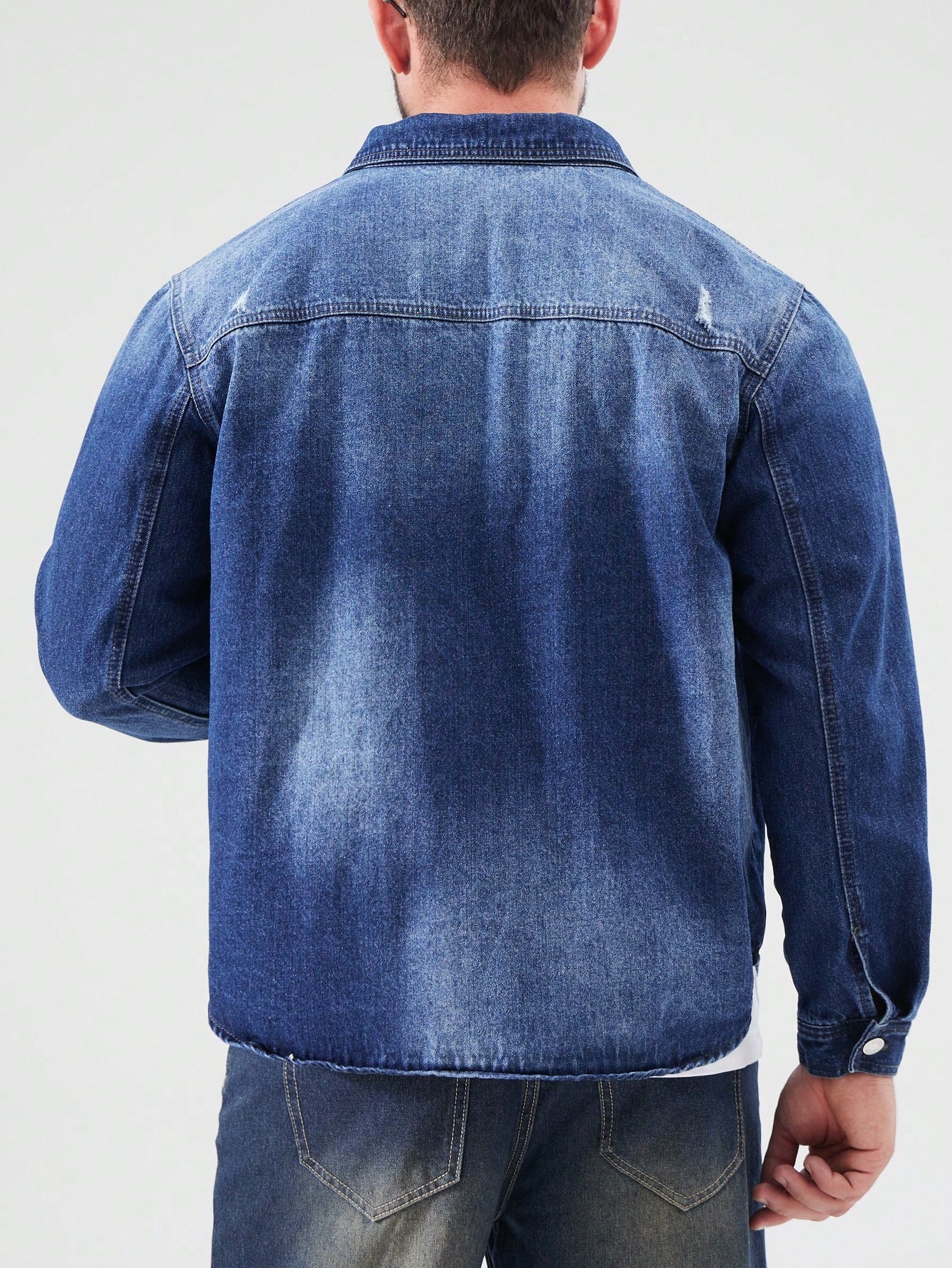 Men Plus Size Denim Shirts