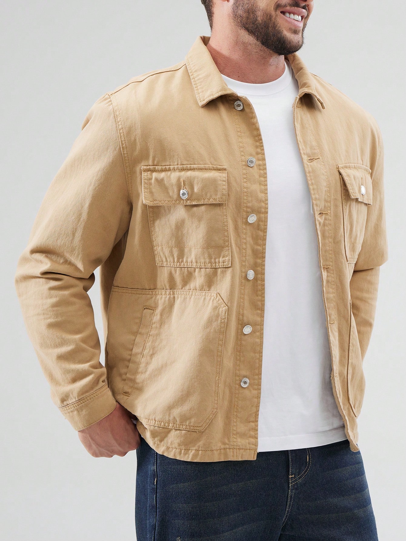 Men Plus Size Denim Jackets