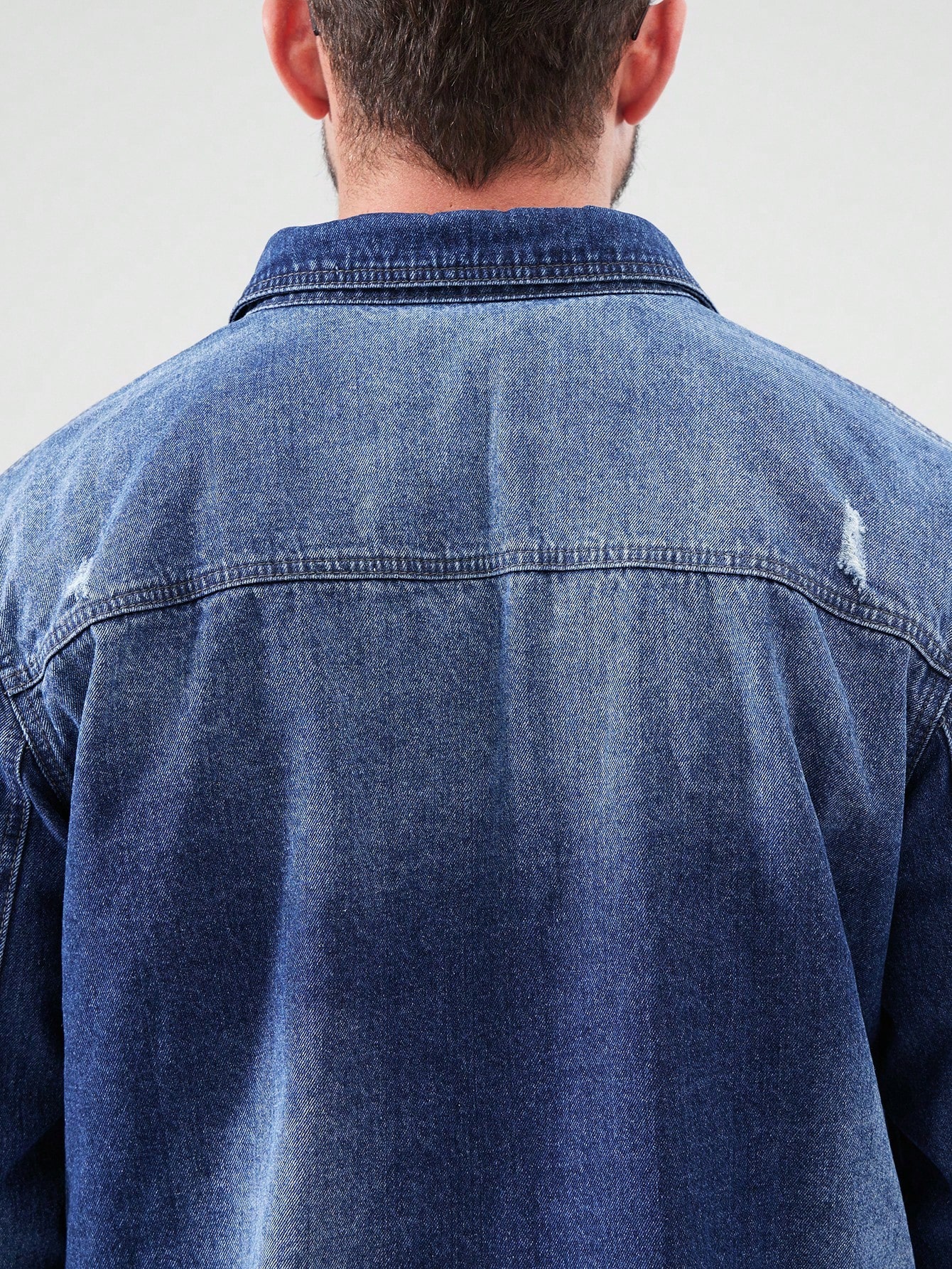 Men Plus Size Denim Shirts