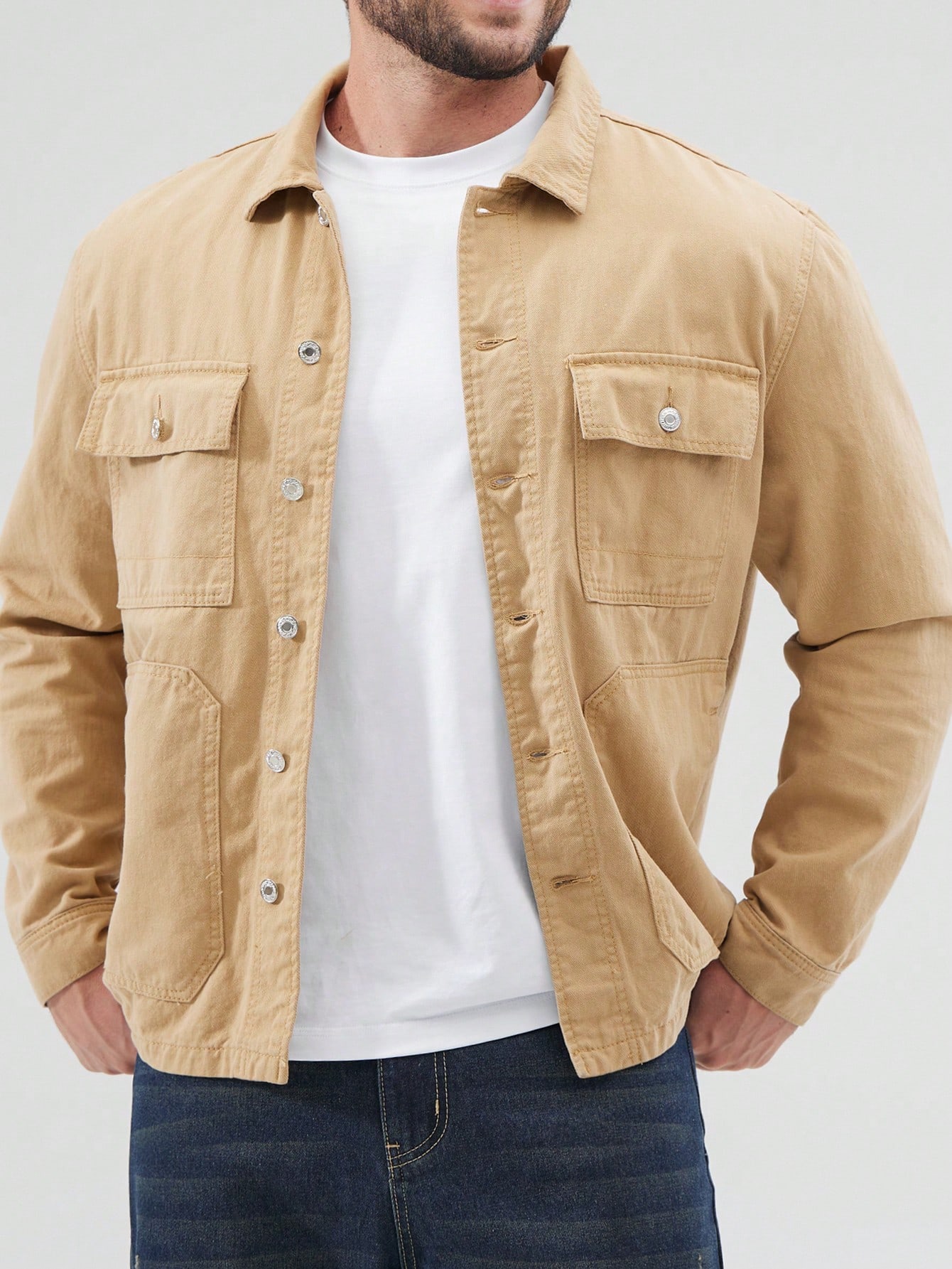 Men Plus Size Denim Jackets