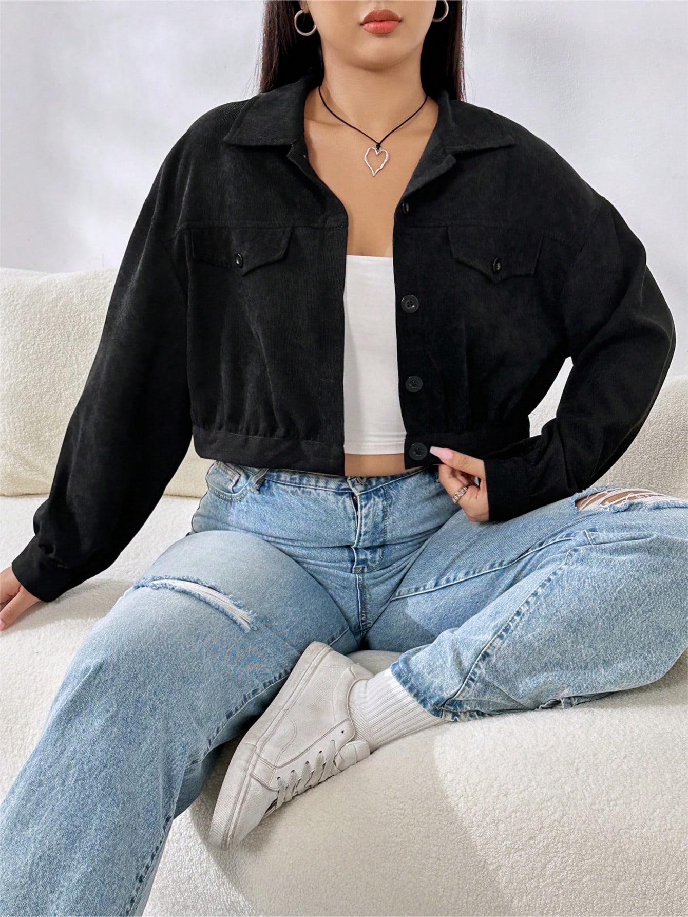 In Black Plus Size Jackets