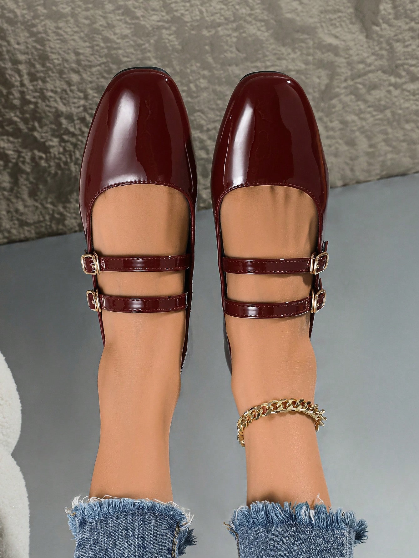 In Burgundy Women Shoes