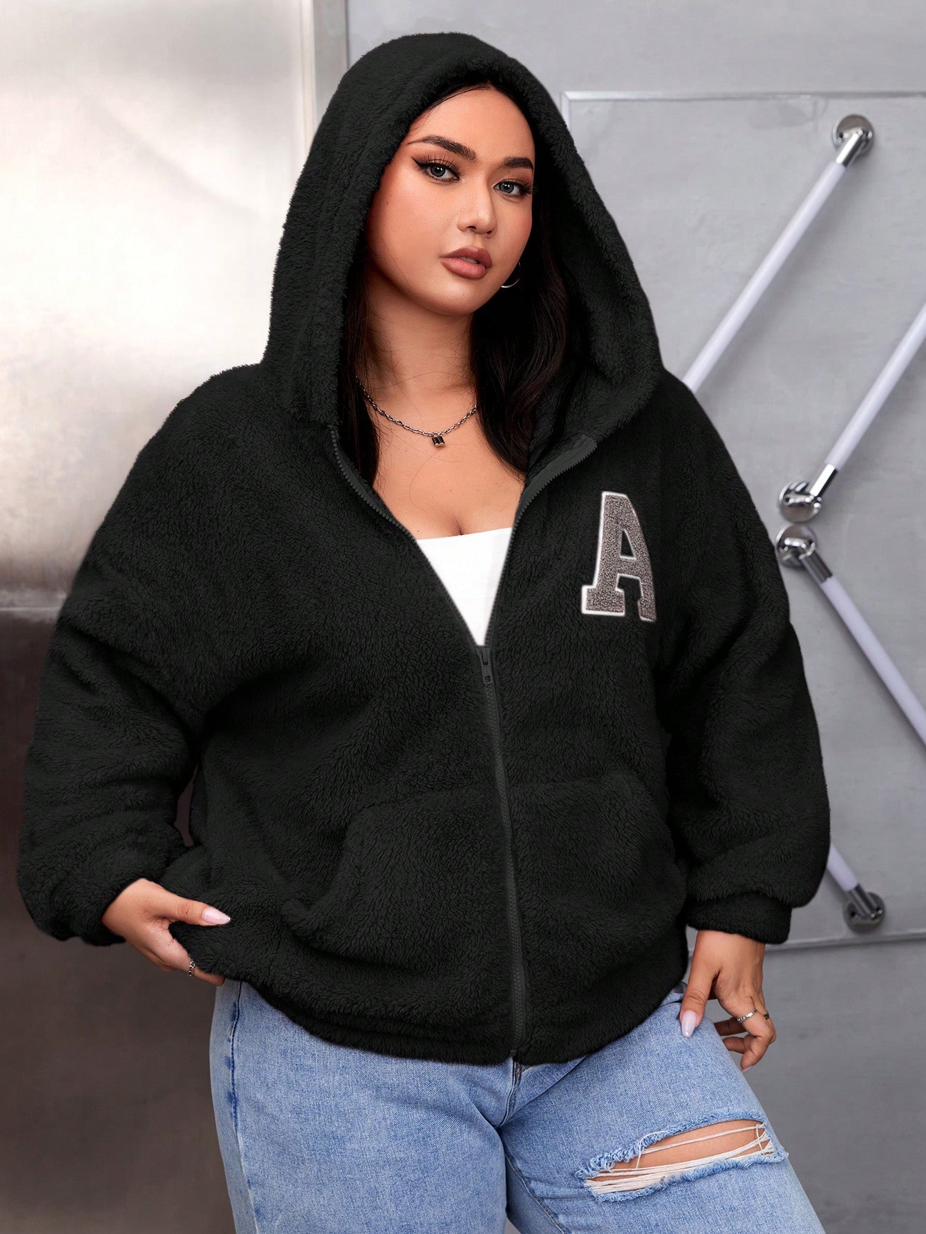 In Black Plus Size Jackets