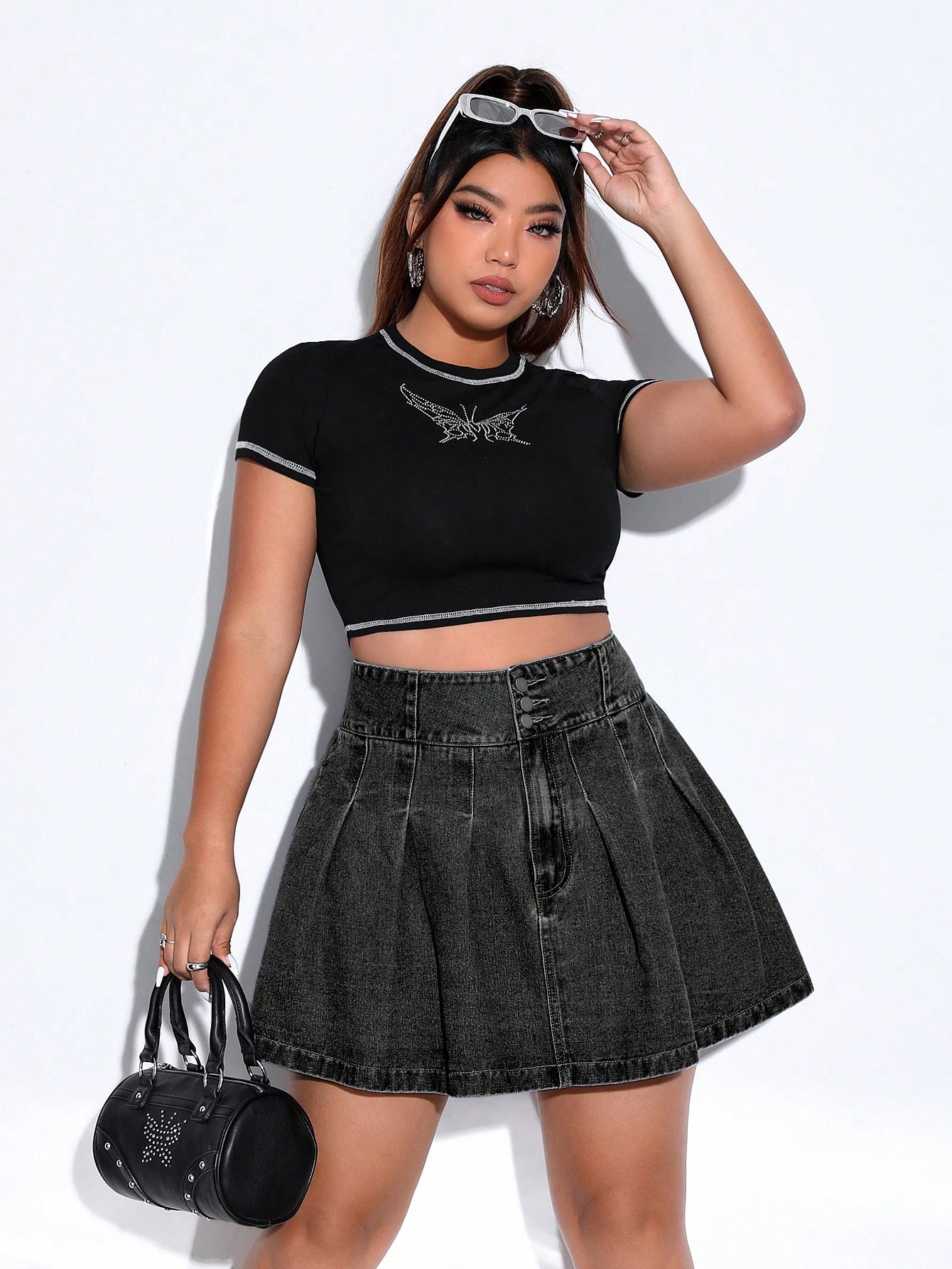 Plus Size Denim Skirts