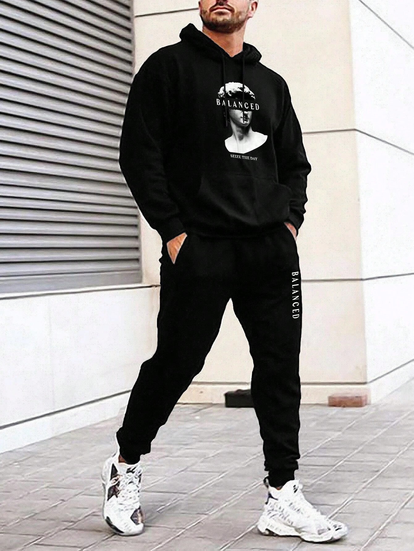 Men Plus Size Hoodie & Sweatshirt Co-ords