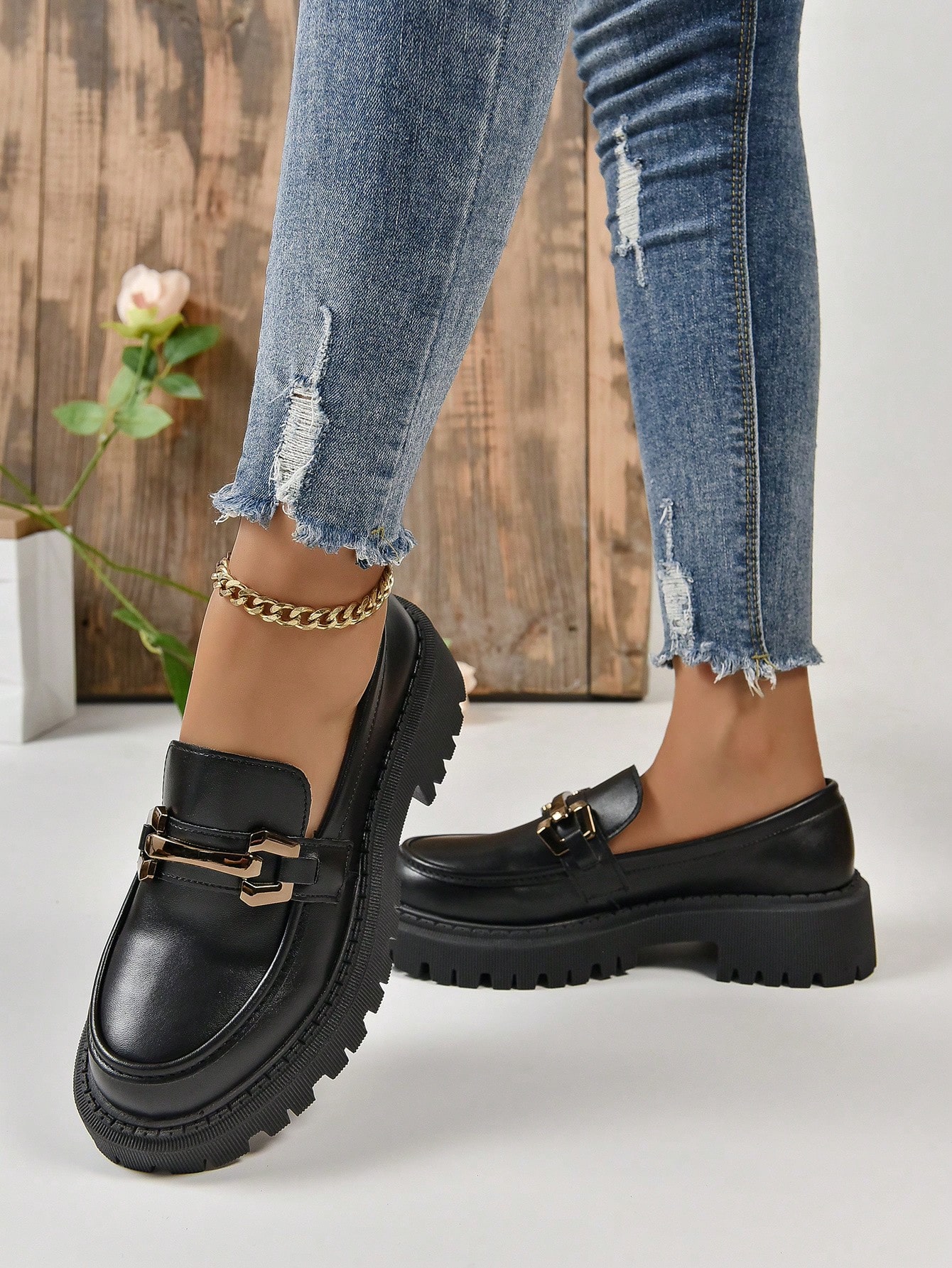 In Black Women Wedges & Flatform