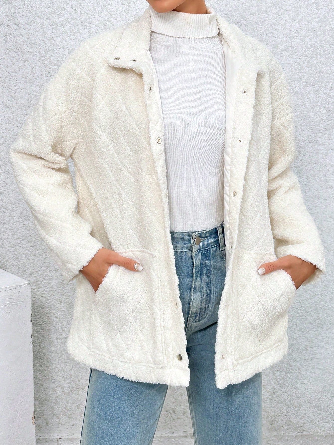 In Beige Women Outerwear