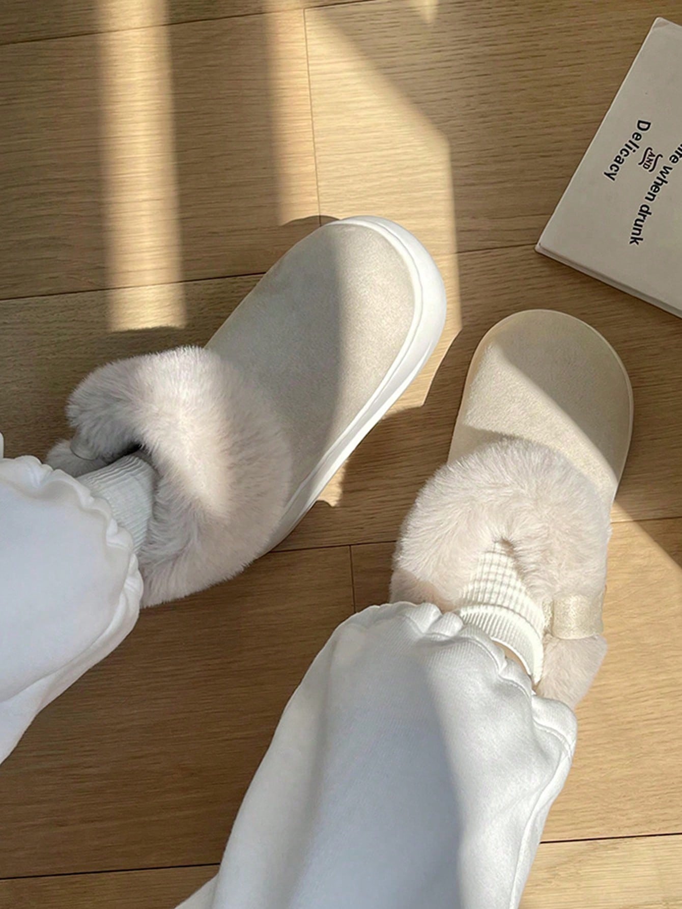 In Beige Women Home Slippers