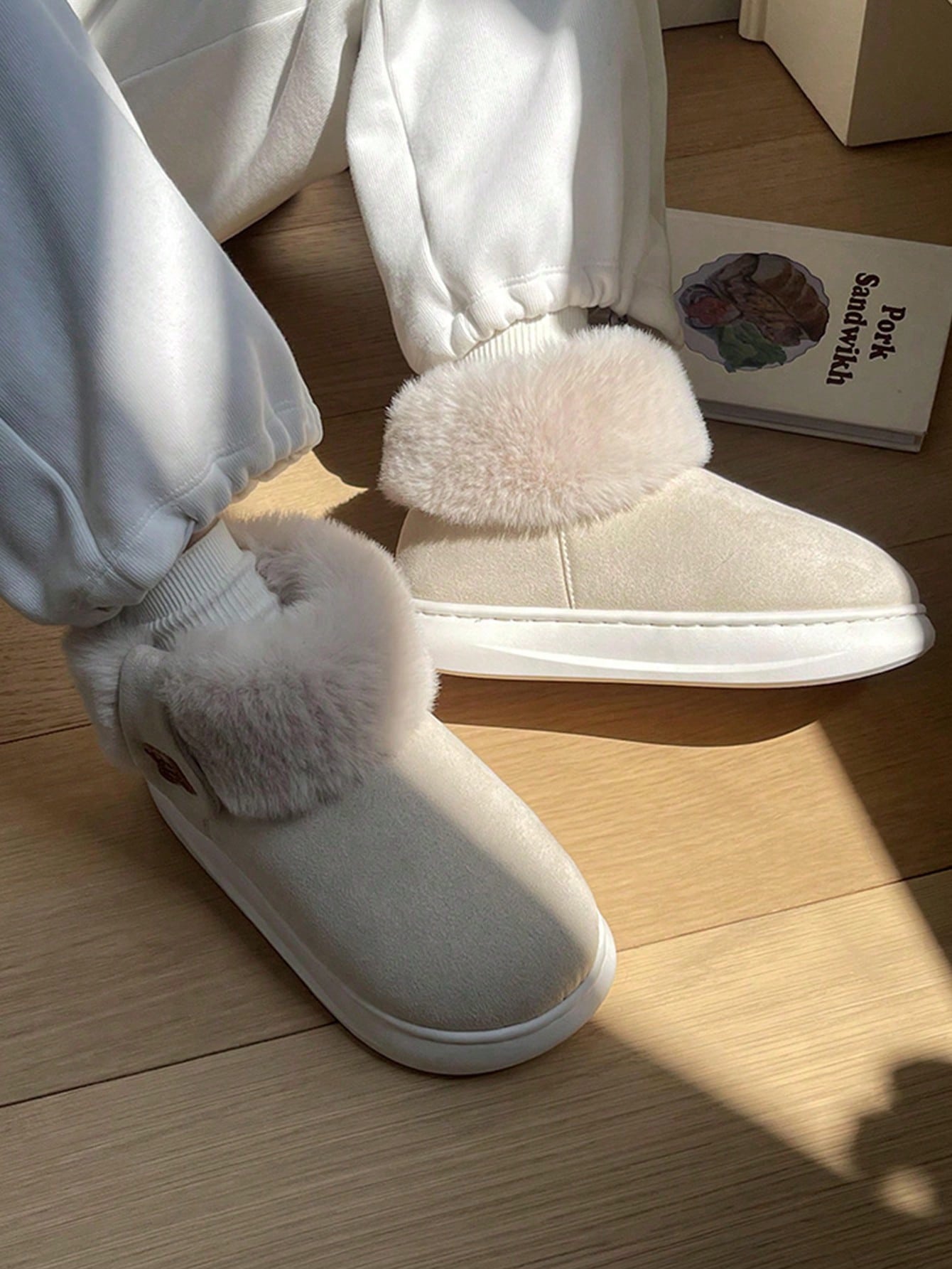 In Beige Women Home Slippers