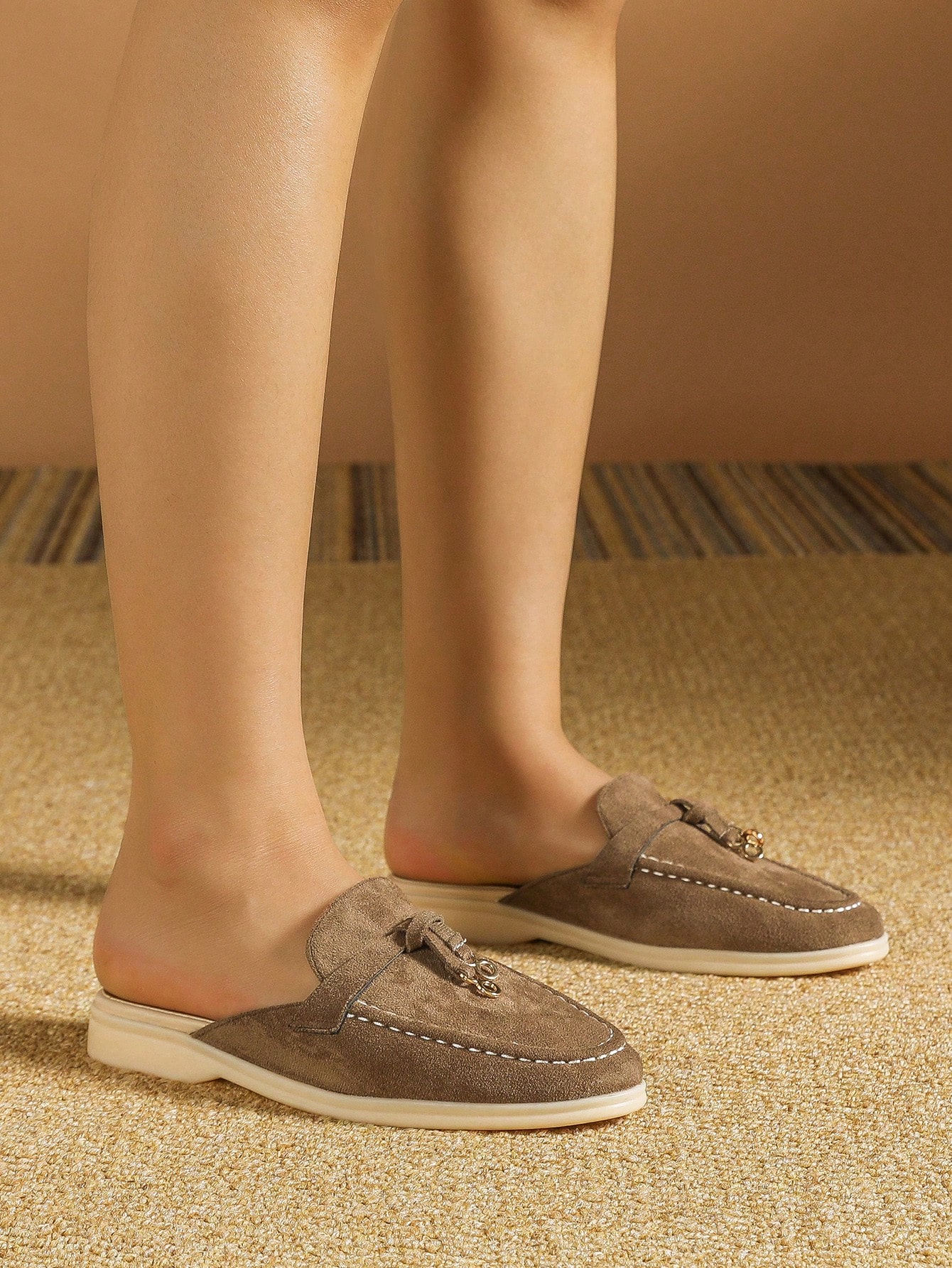 In Coffee Brown Women Flats