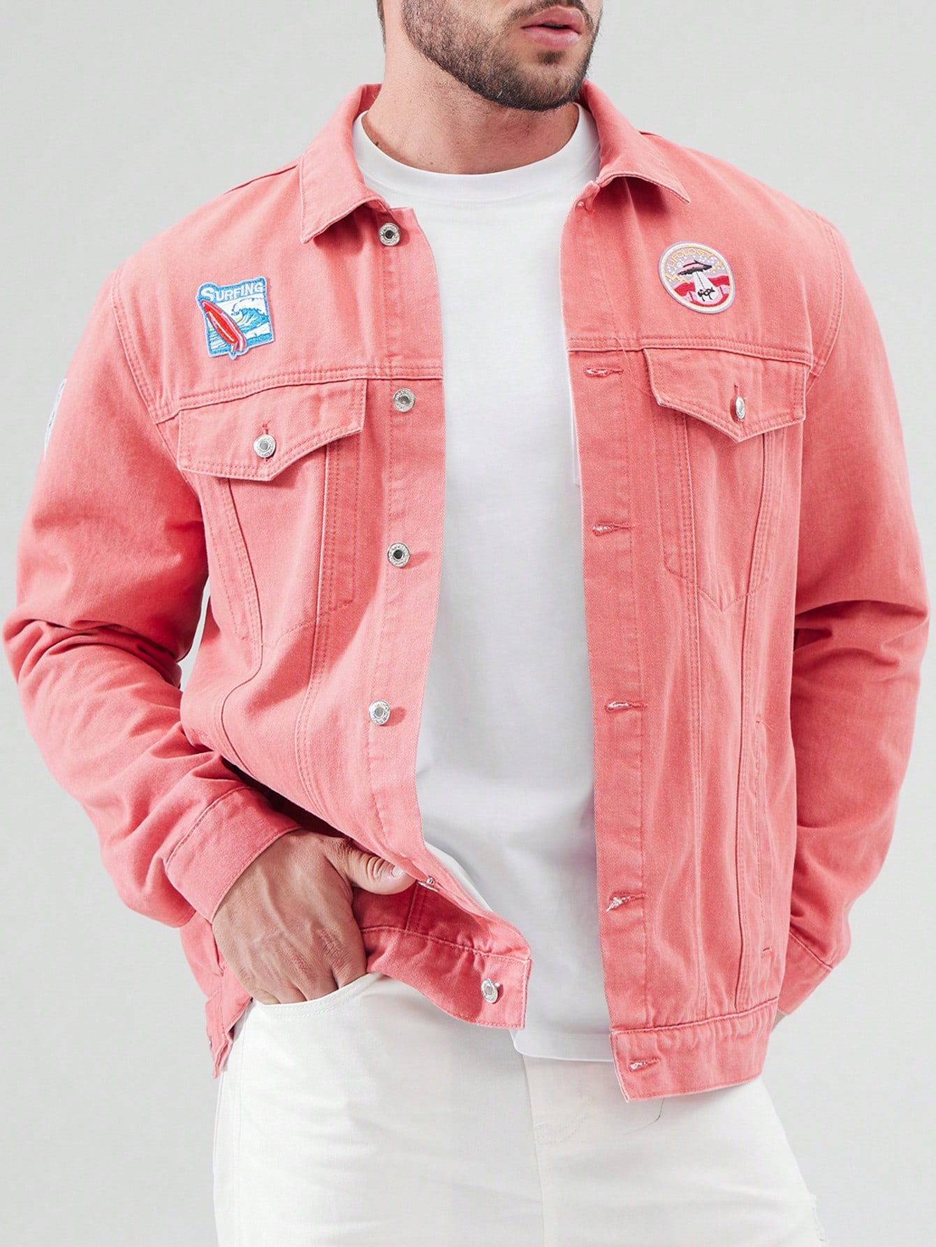 Men Plus Size Denim Jackets