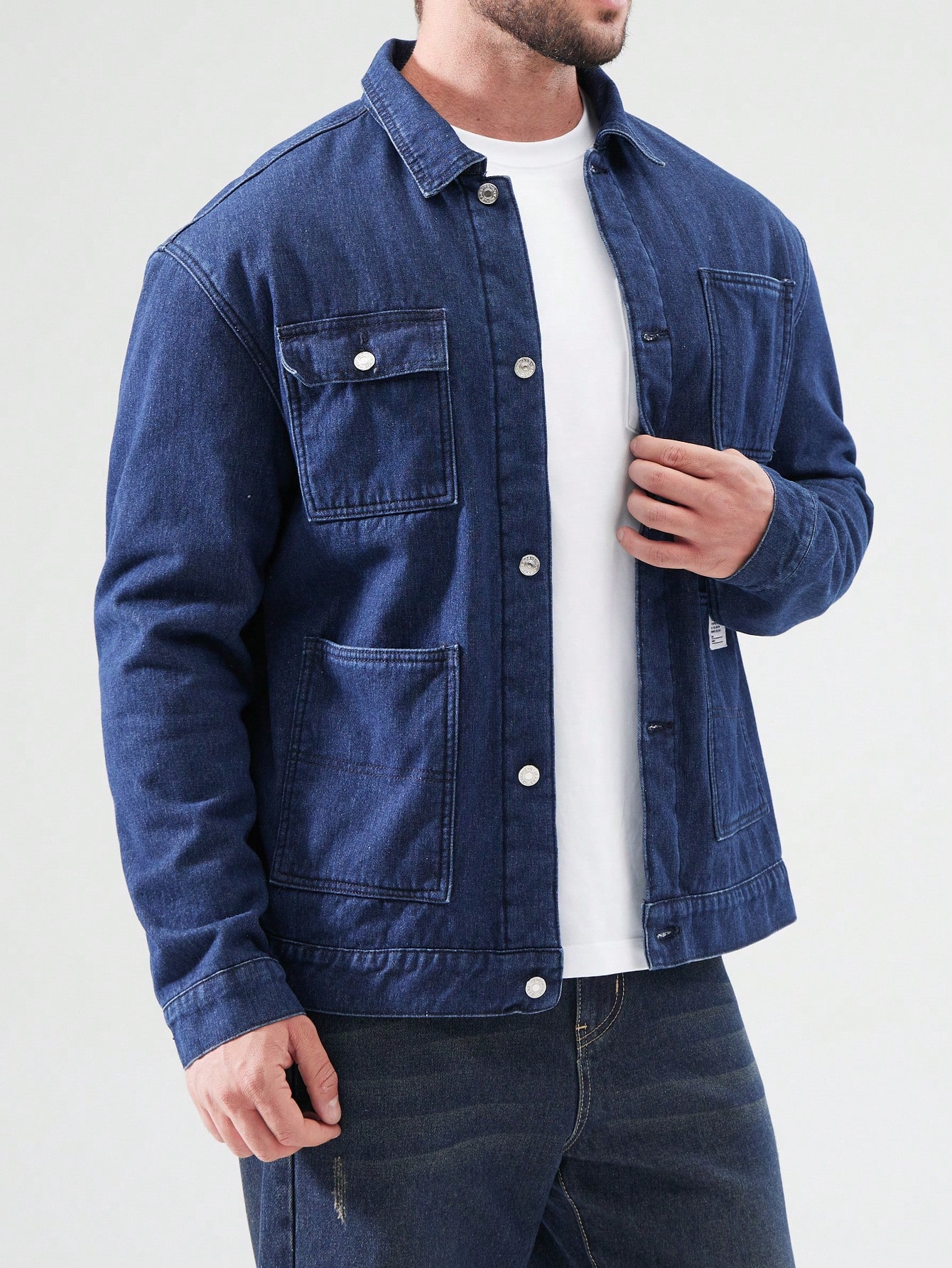 Men Plus Size Denim Jackets