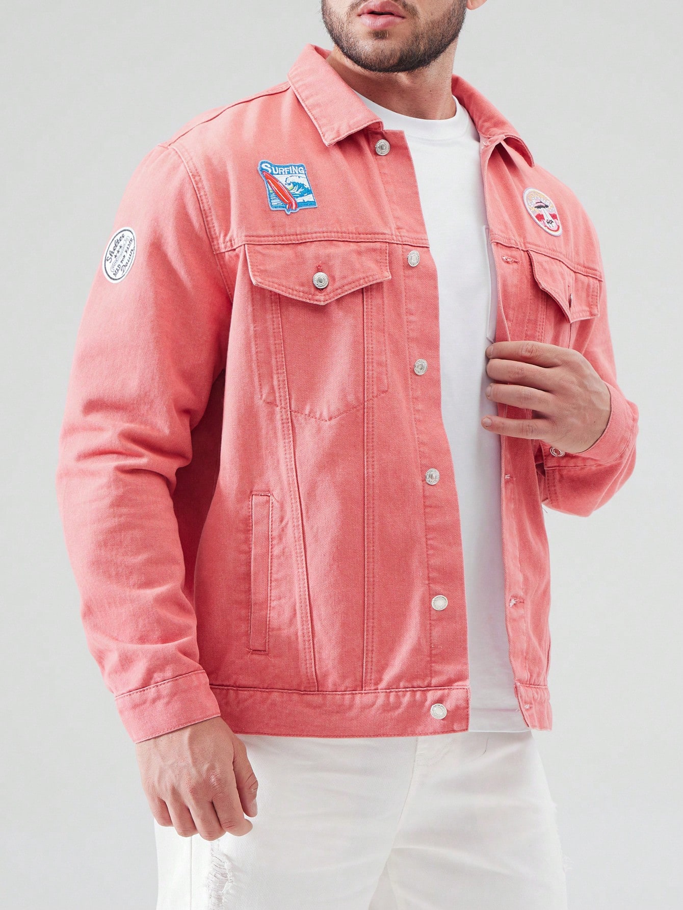 Men Plus Size Denim Jackets