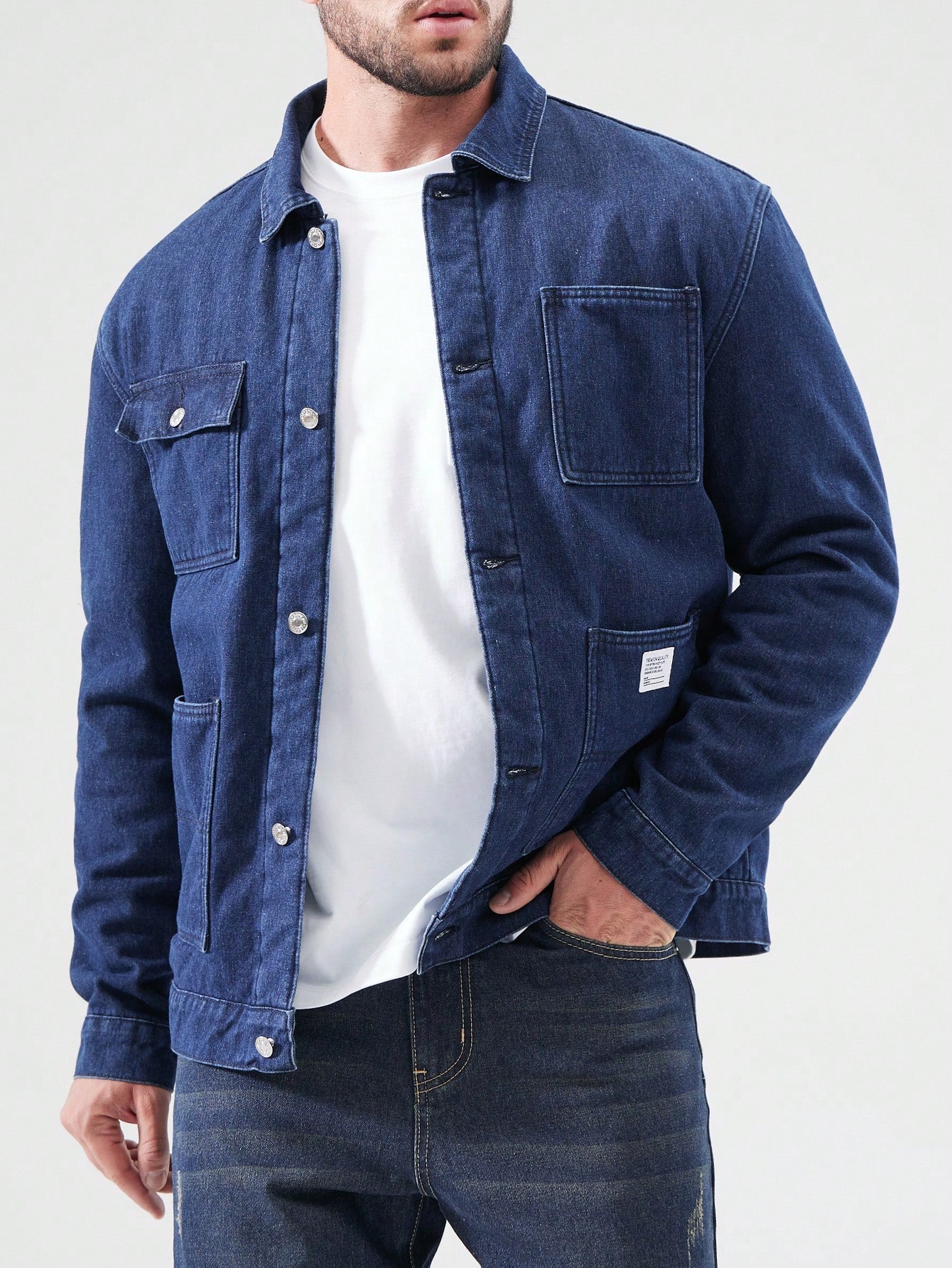 Men Plus Size Denim Jackets