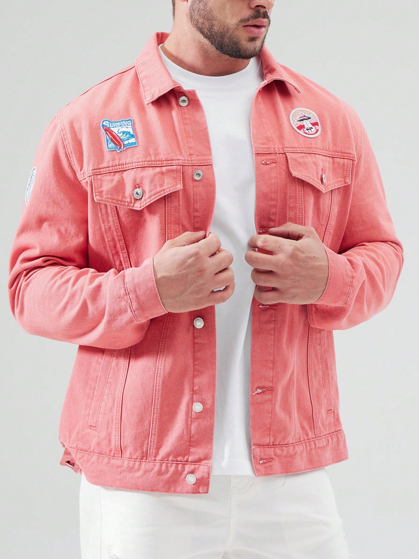 Men Plus Size Denim Jackets