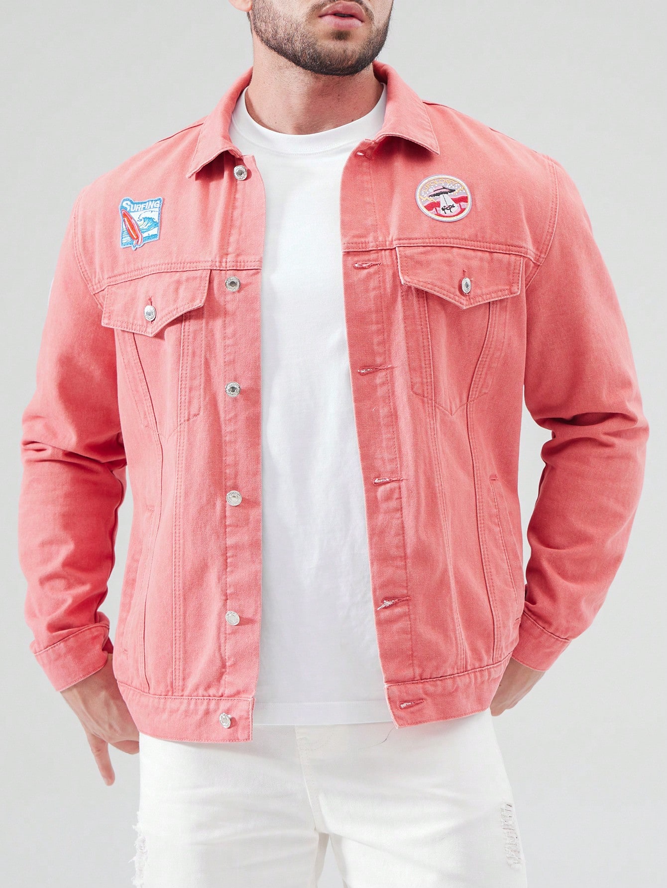 Men Plus Size Denim Jackets