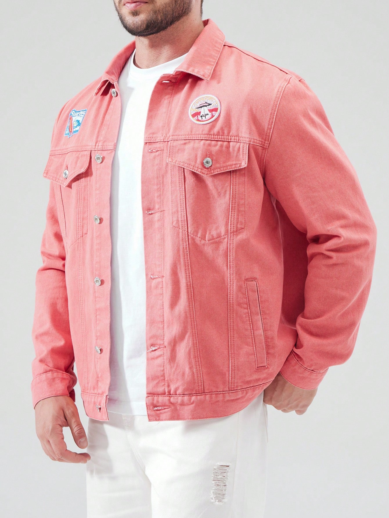 Men Plus Size Denim Jackets