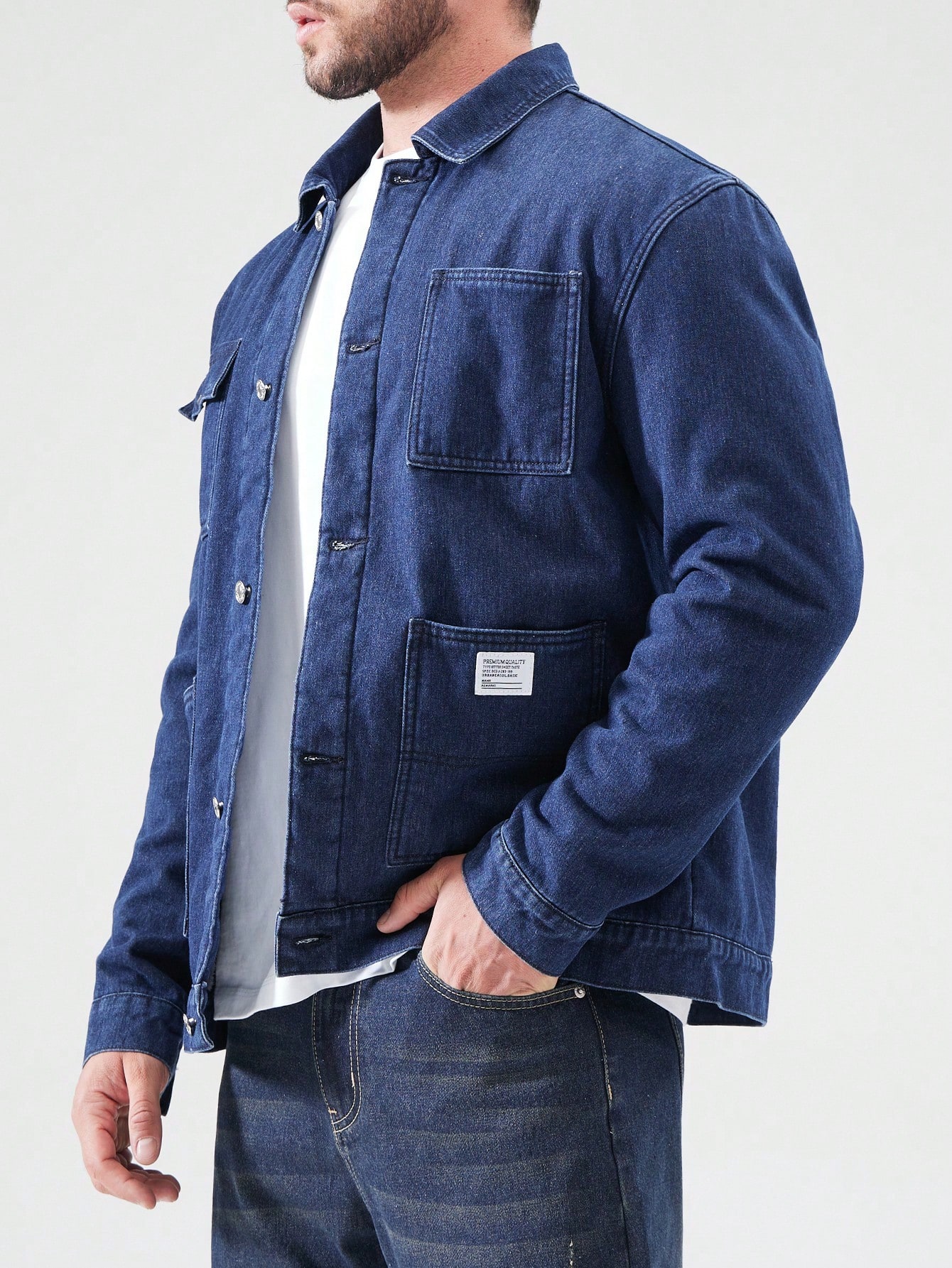 Men Plus Size Denim Jackets