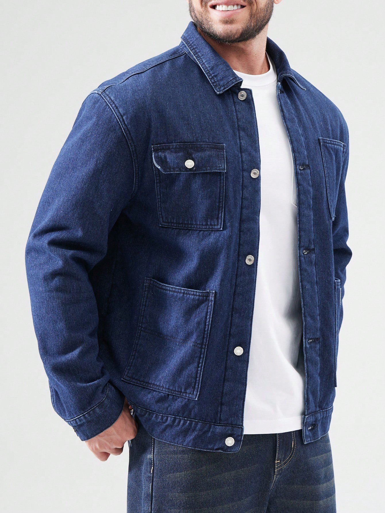 Men Plus Size Denim Jackets