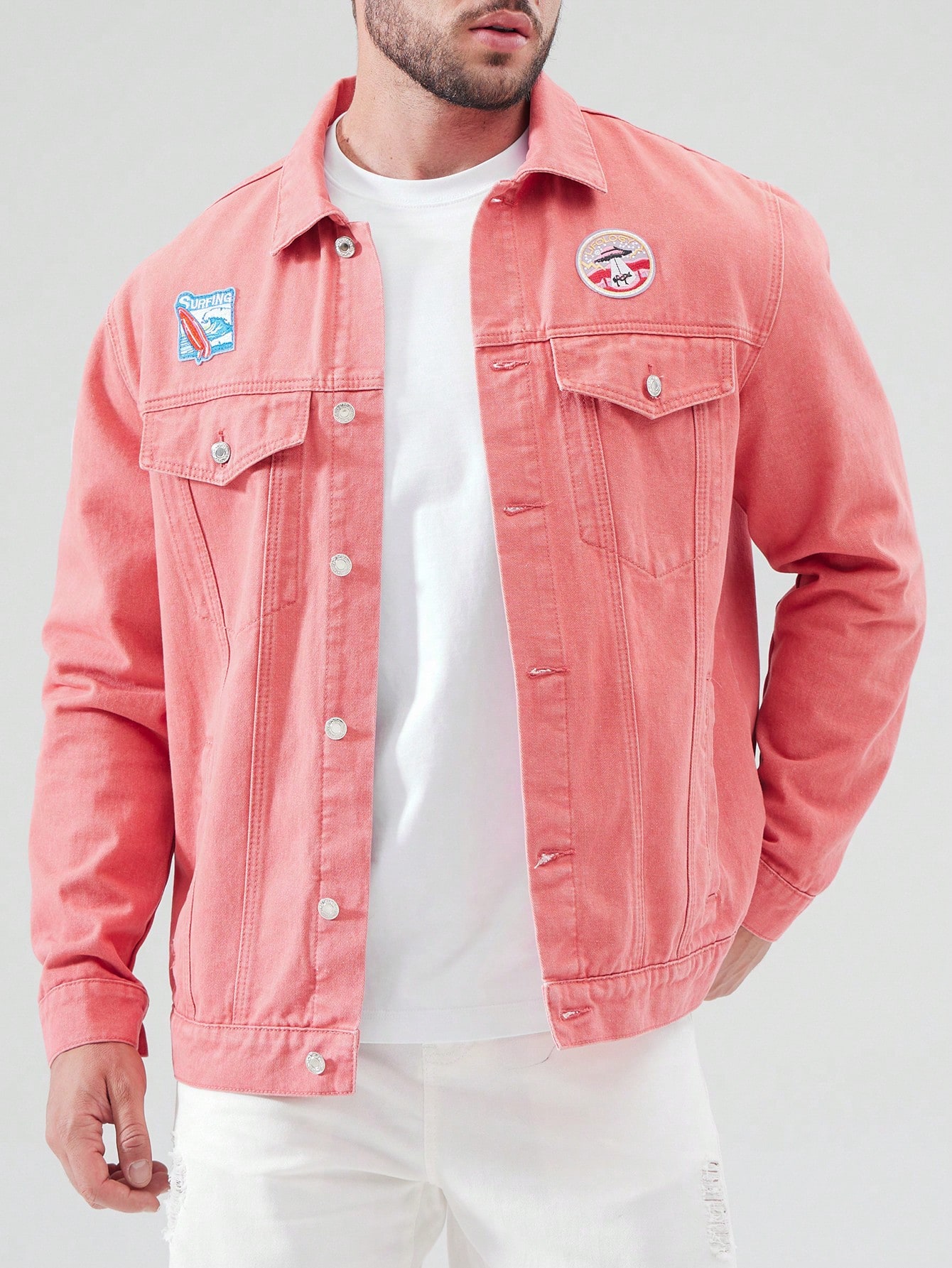 Men Plus Size Denim Jackets