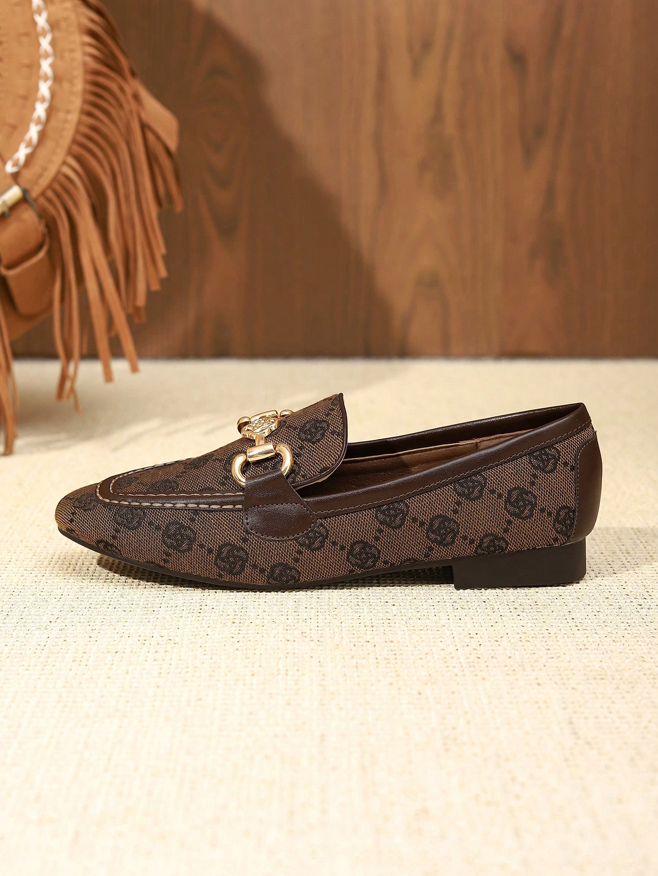 In Coffee Brown Women Flats