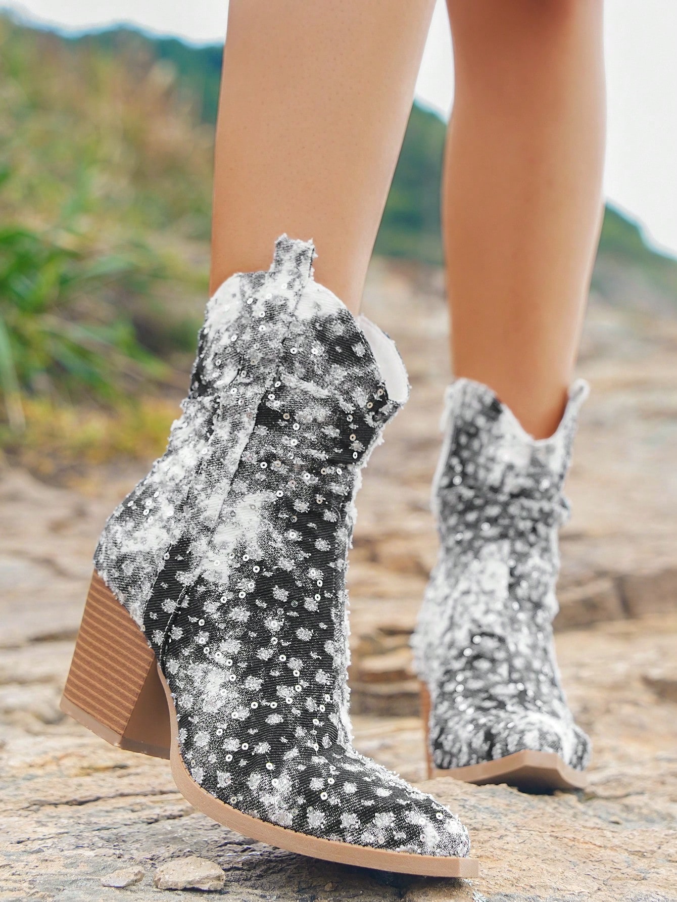 In Black and White Women Ankle Boots & Booties